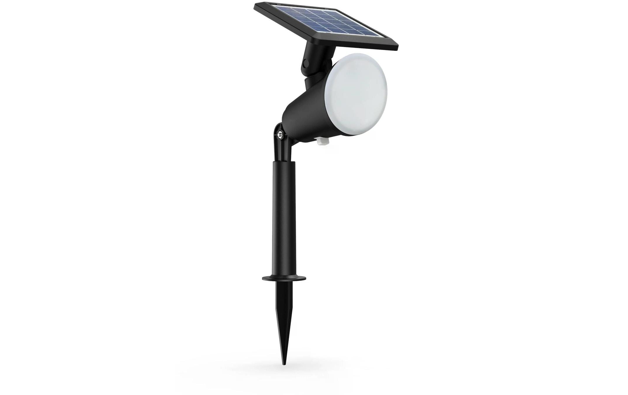 Philips Solar Jivix Spotleuchte Spiess, Lichtsensor, 2700K, schwarz