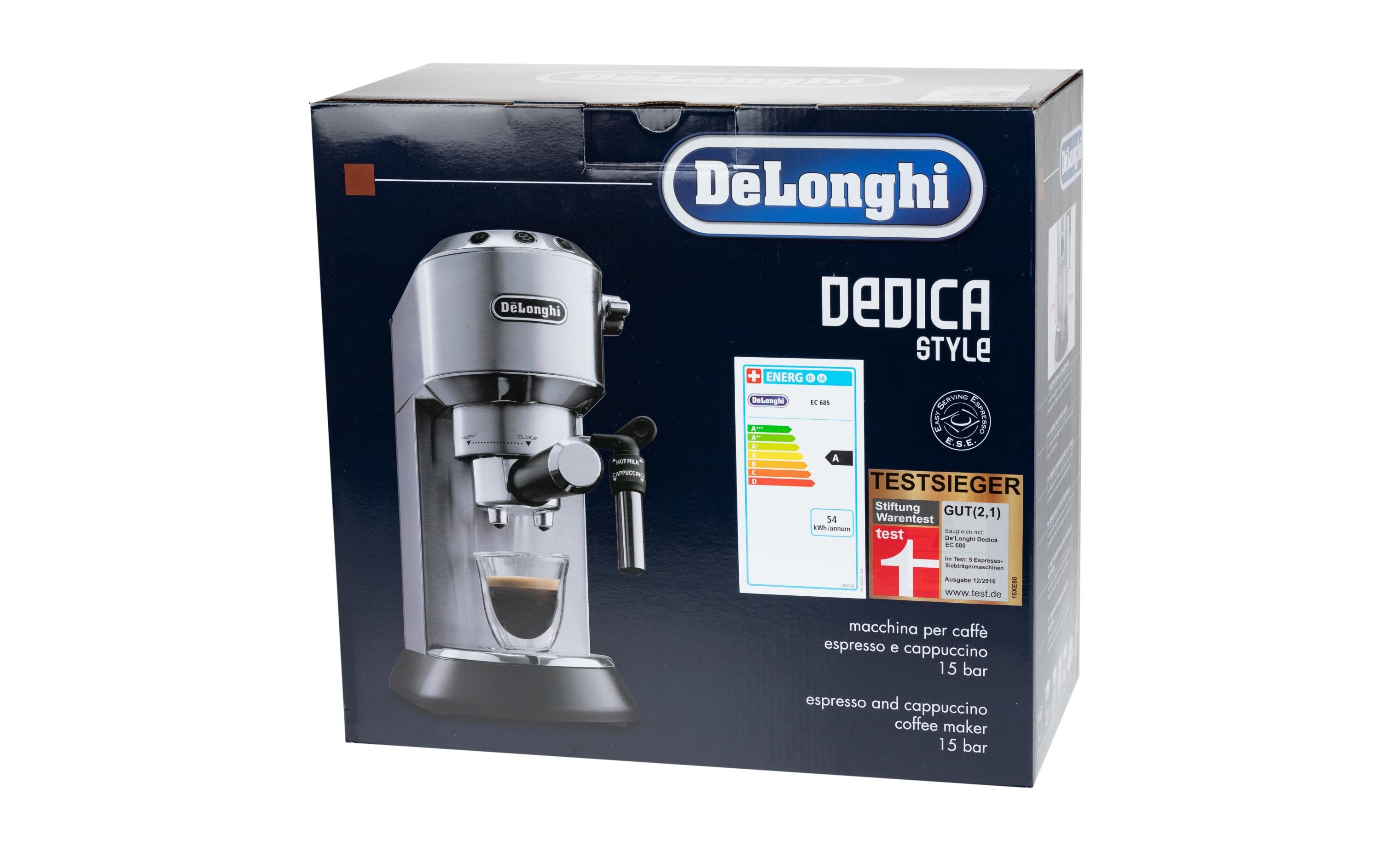 De'Longhi Siebträgermaschine Dedica EC 685.BK Schwarz