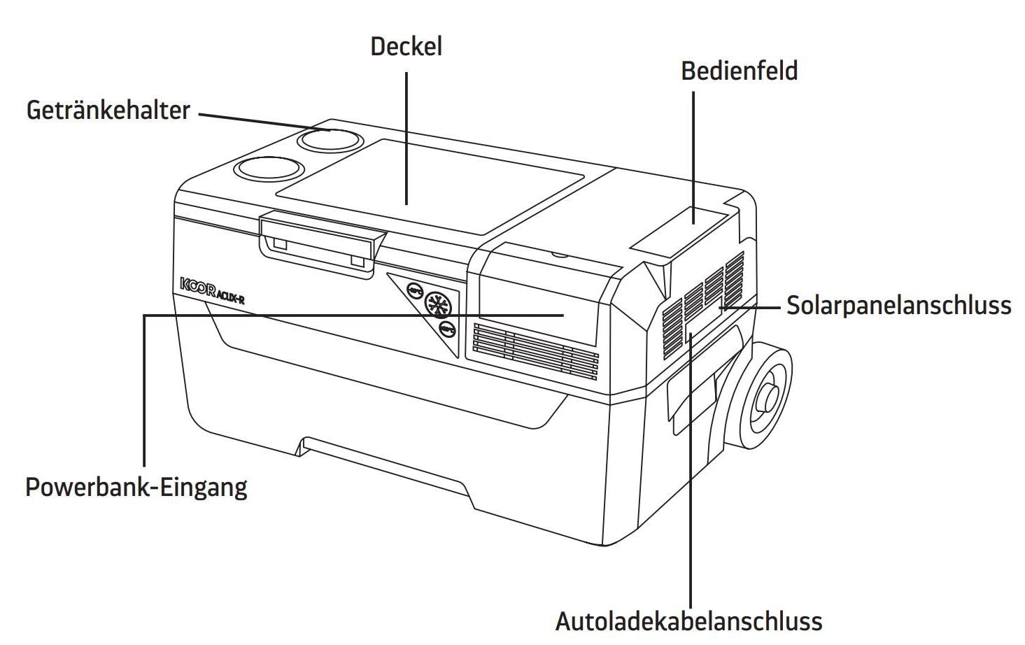 KOOR Kompressor-Kühlbox ACUX-R 40 mit Akku