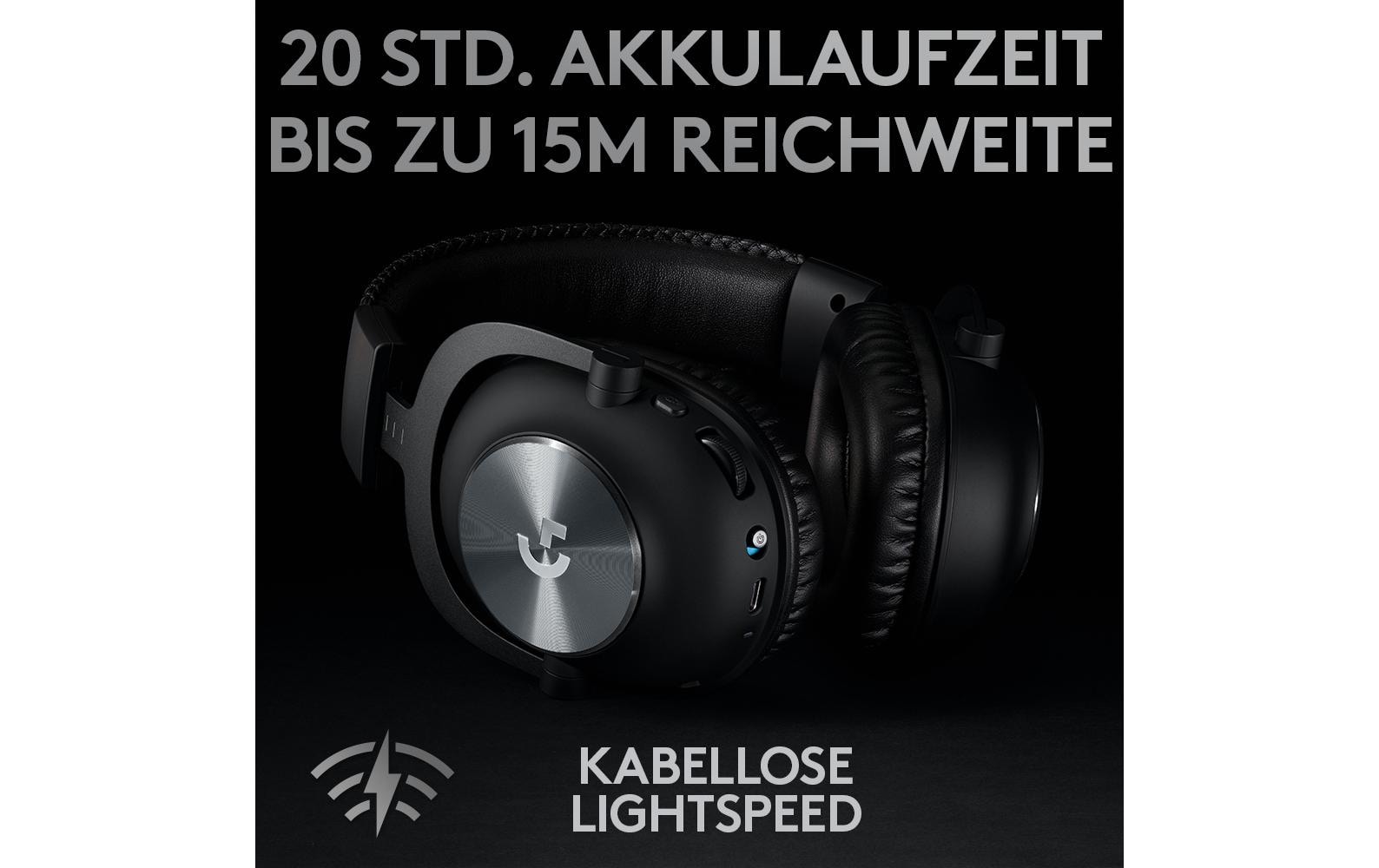 Logitech Headset G Pro X Wireless Lightspeed Gaming Schwarz