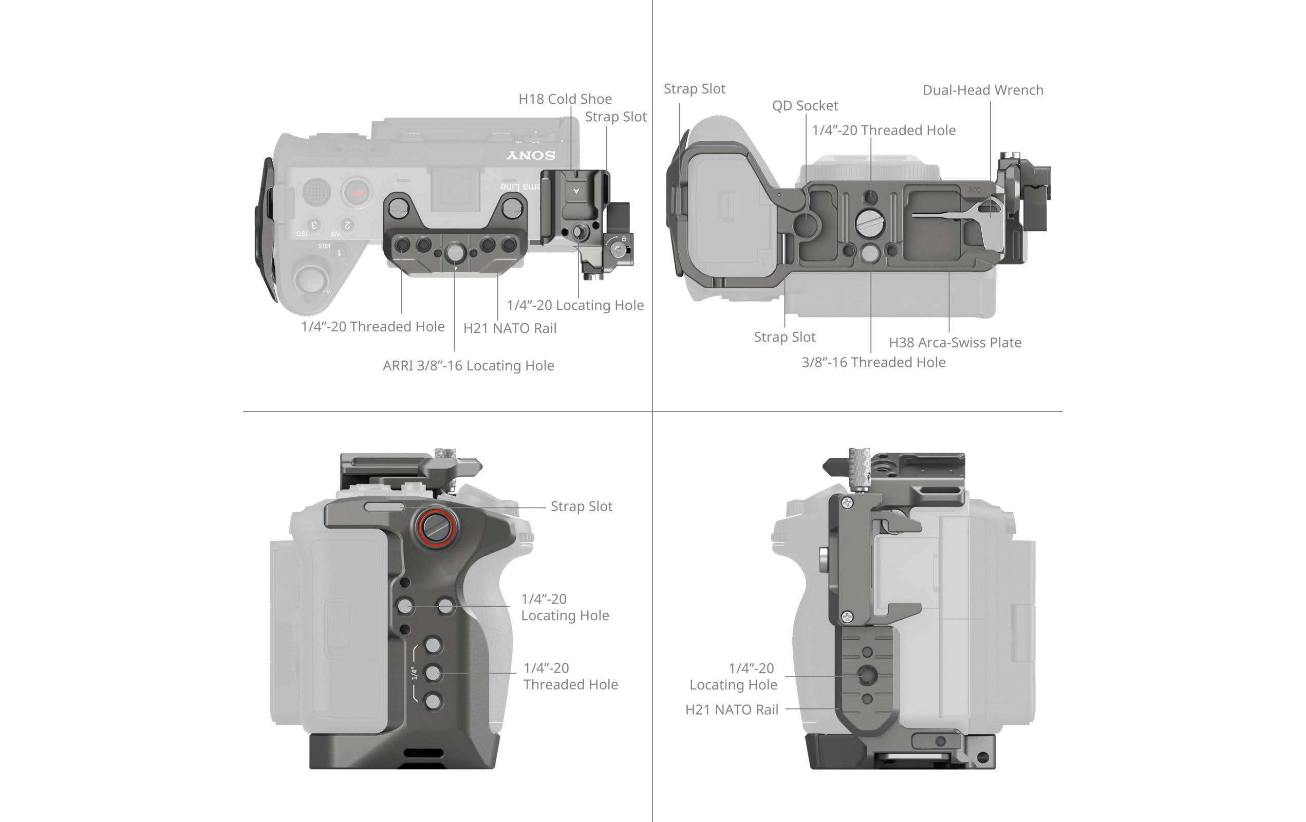 Smallrig HawkLock Quick Release Advanced Cage Kit für Sony FX3 / FX30