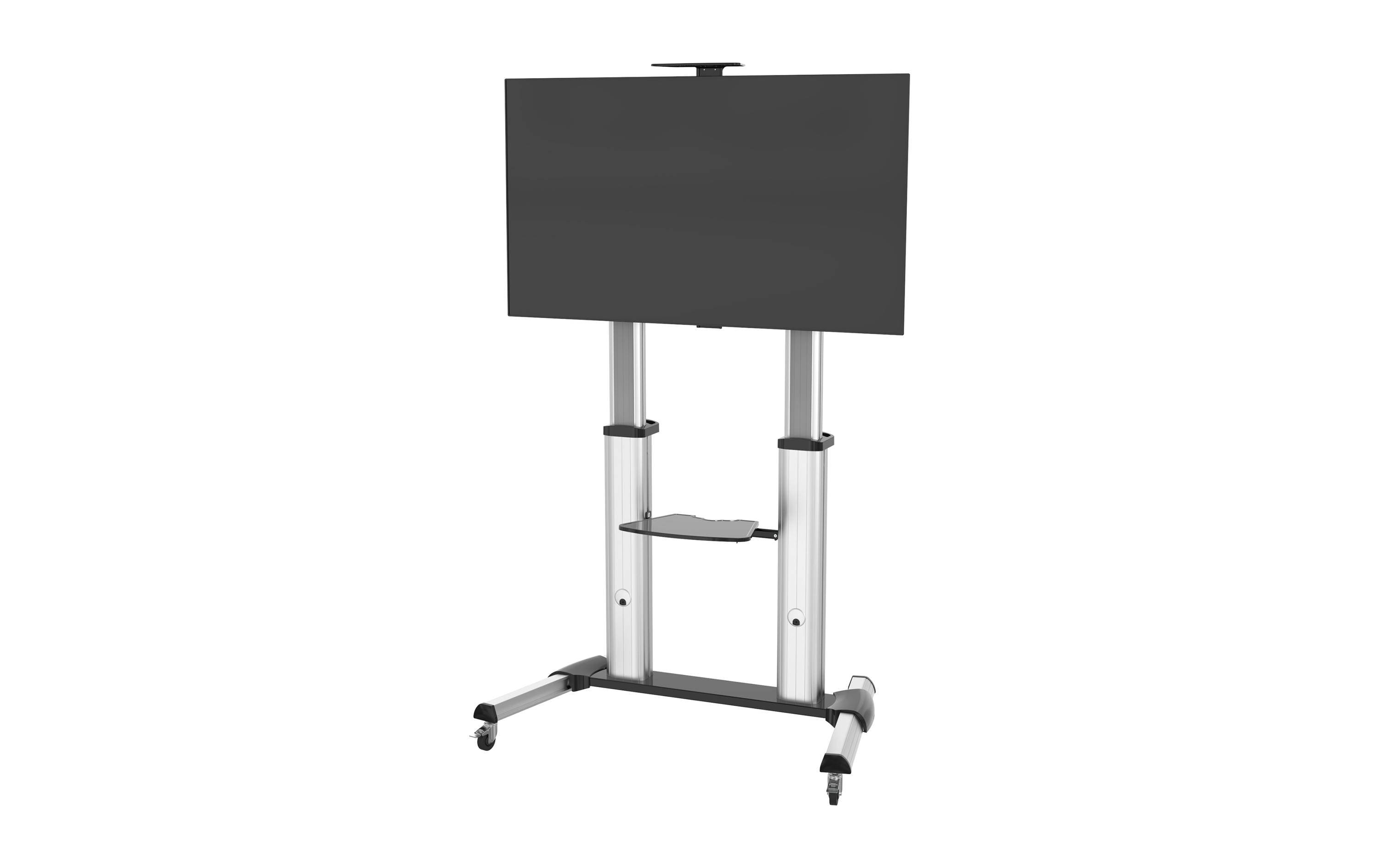 PureMounts TV-Trolley PDS-0011C Schwarz/Silber