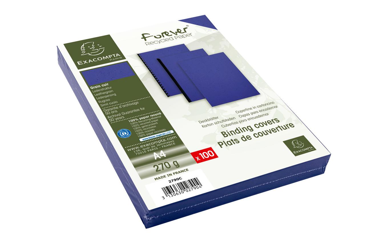 Exacompta Einbanddeckel Evercover 270 g/m², 100 Stück, Blau