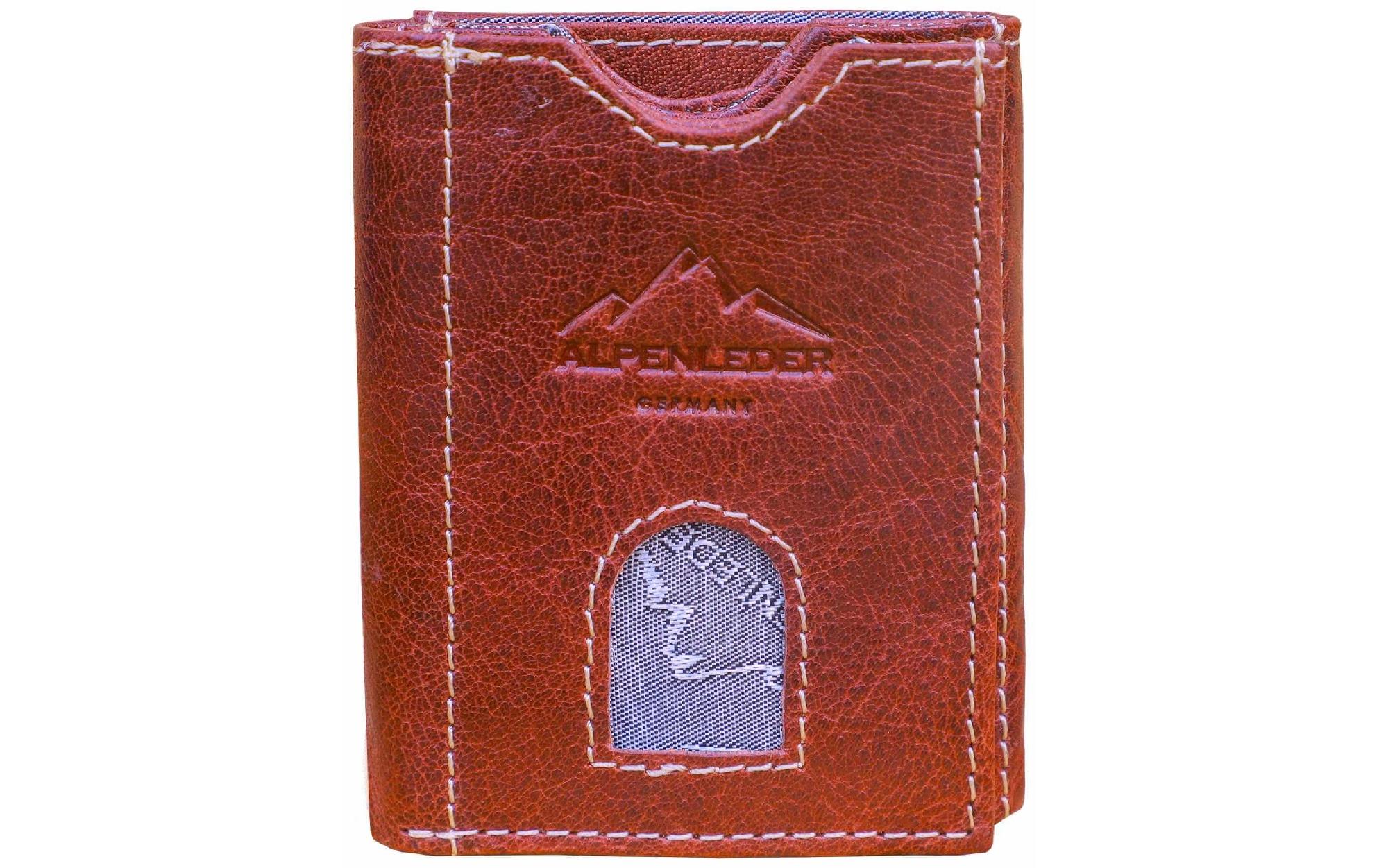 Alpenleder Portemonnaie Pocket Brandy