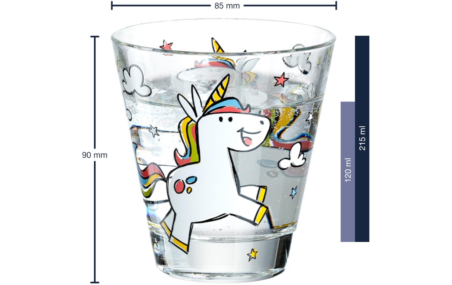 Leonardo Kindertrinkglas Bambini Einhorn, 215 ml, 6 Stück