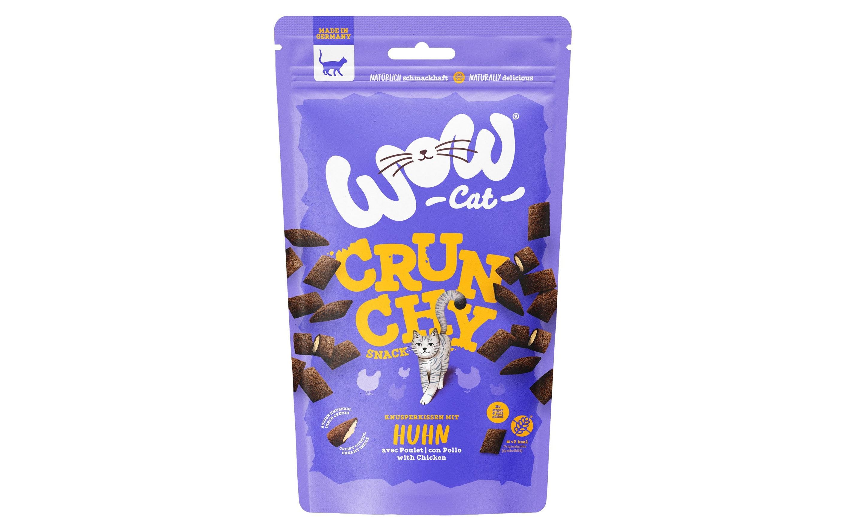 WOW Katzen-Snack Crunchies mit Huhn, 60 g