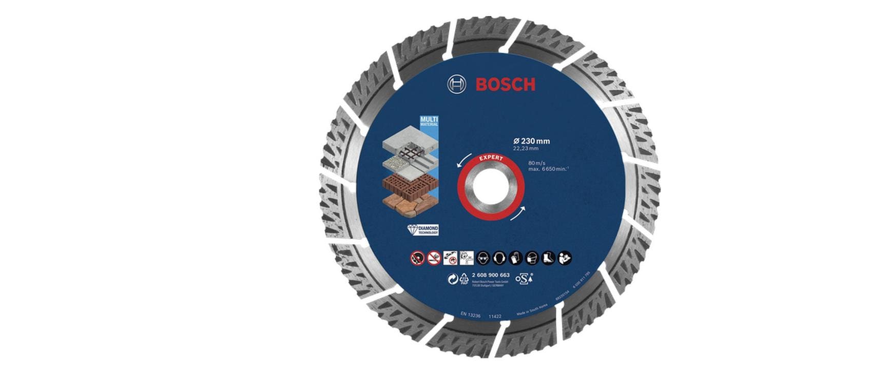 Bosch Professional Diamanttrennscheibe EXPERT MultiMaterial, 230 mm