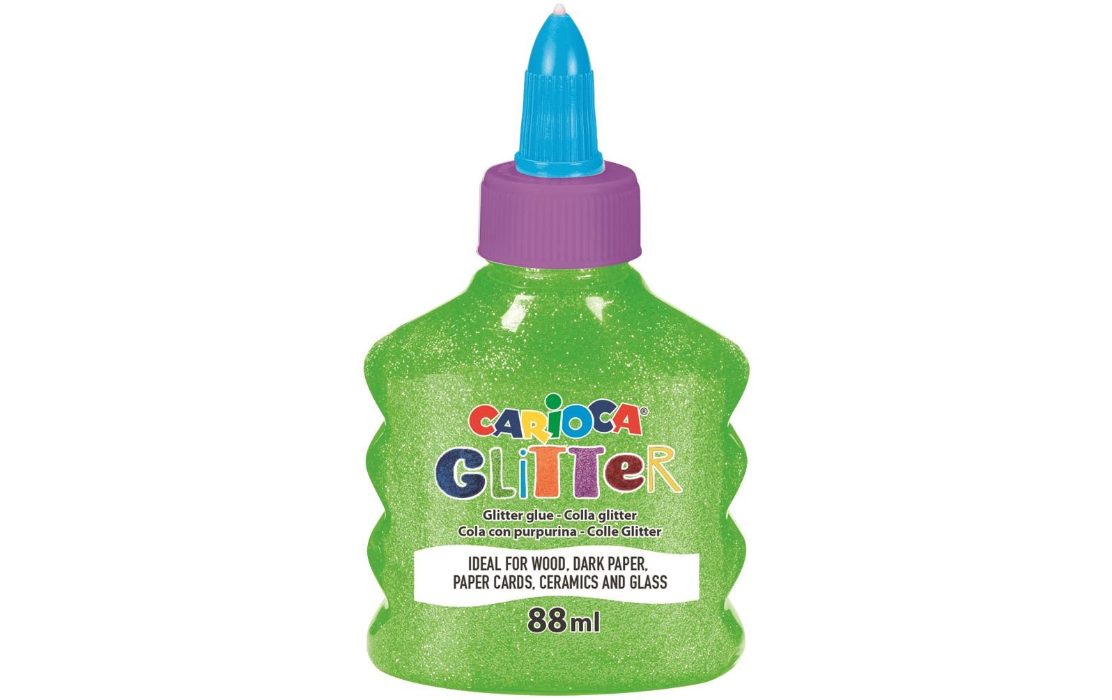 Carioca Bastelkleber Glitter Neon 88 ml, Neongrün