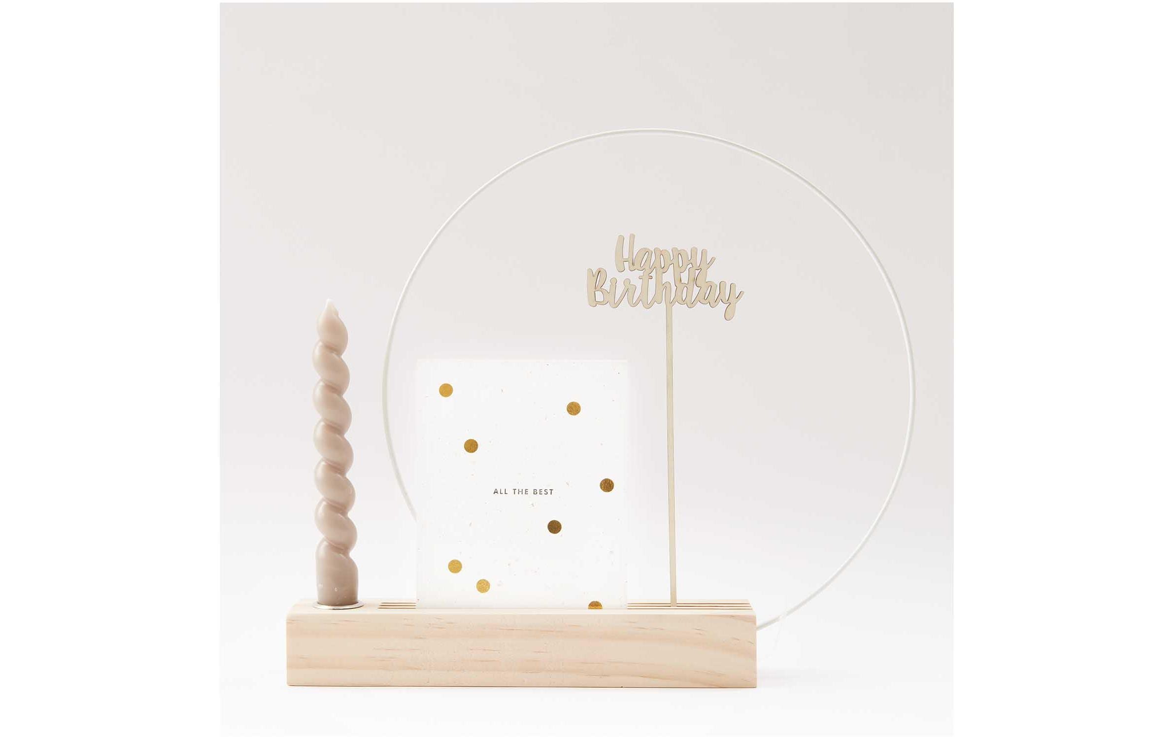 Rico Design Holzartikel Happy Birthday 24.2 x 8 cm