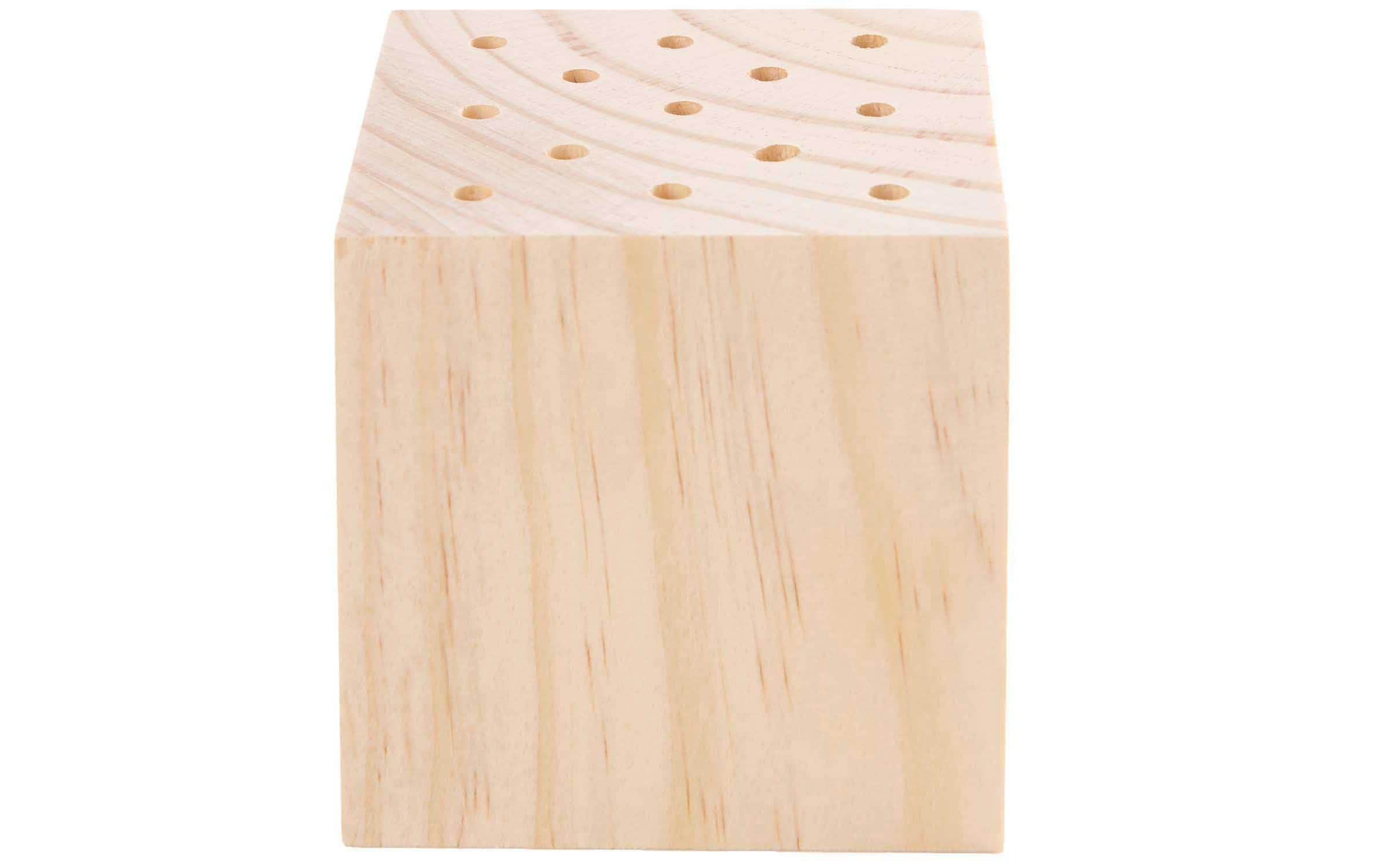 Rico Design Holzartikel Holzständer 8 x 8 x 8 cm, Natur