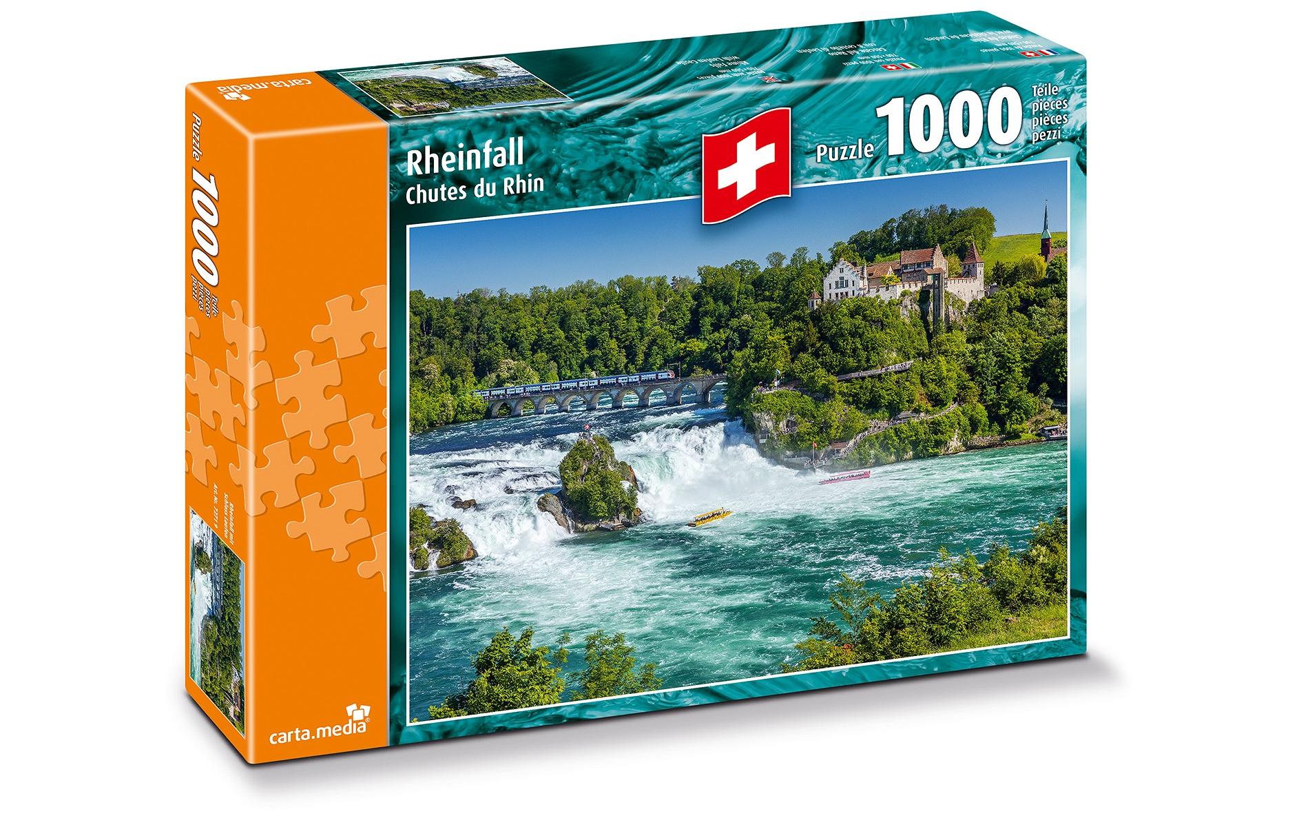 Carta.Media Puzzle Rheinfall mit Schloss Laufen