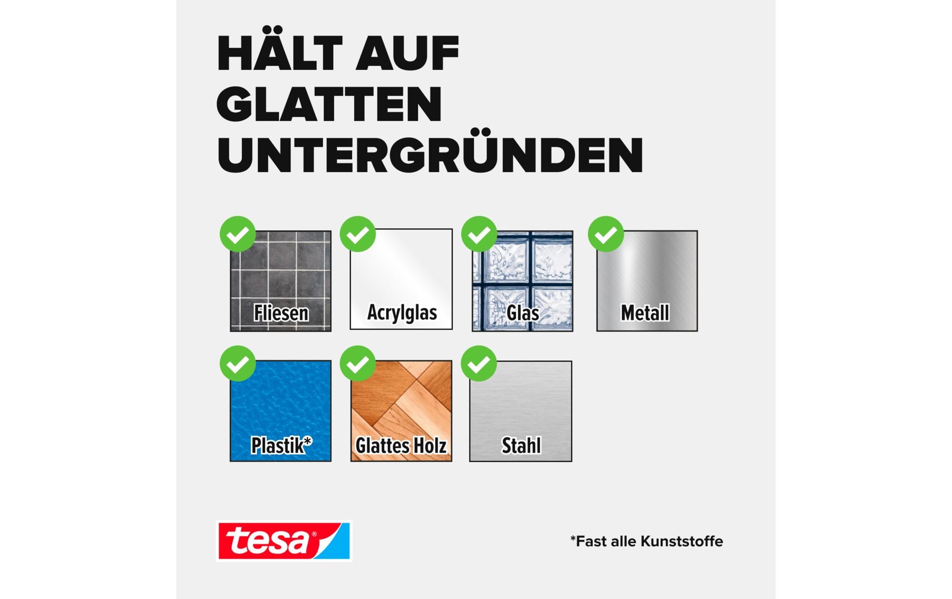 tesa Ultra Power Lock Strips 2 Paar 2 kg, 50 x 25 mm