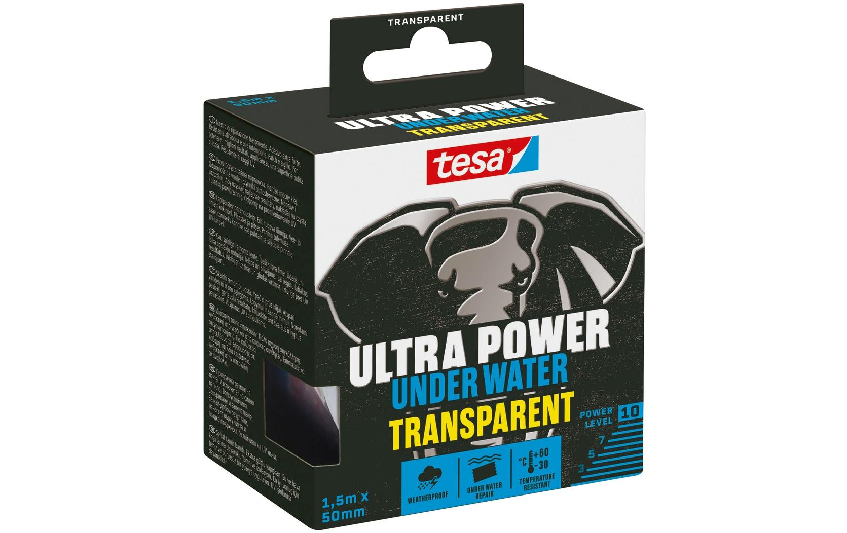 tesa Ultra Power Under Water Transparent, 1.5 m x 50 mm