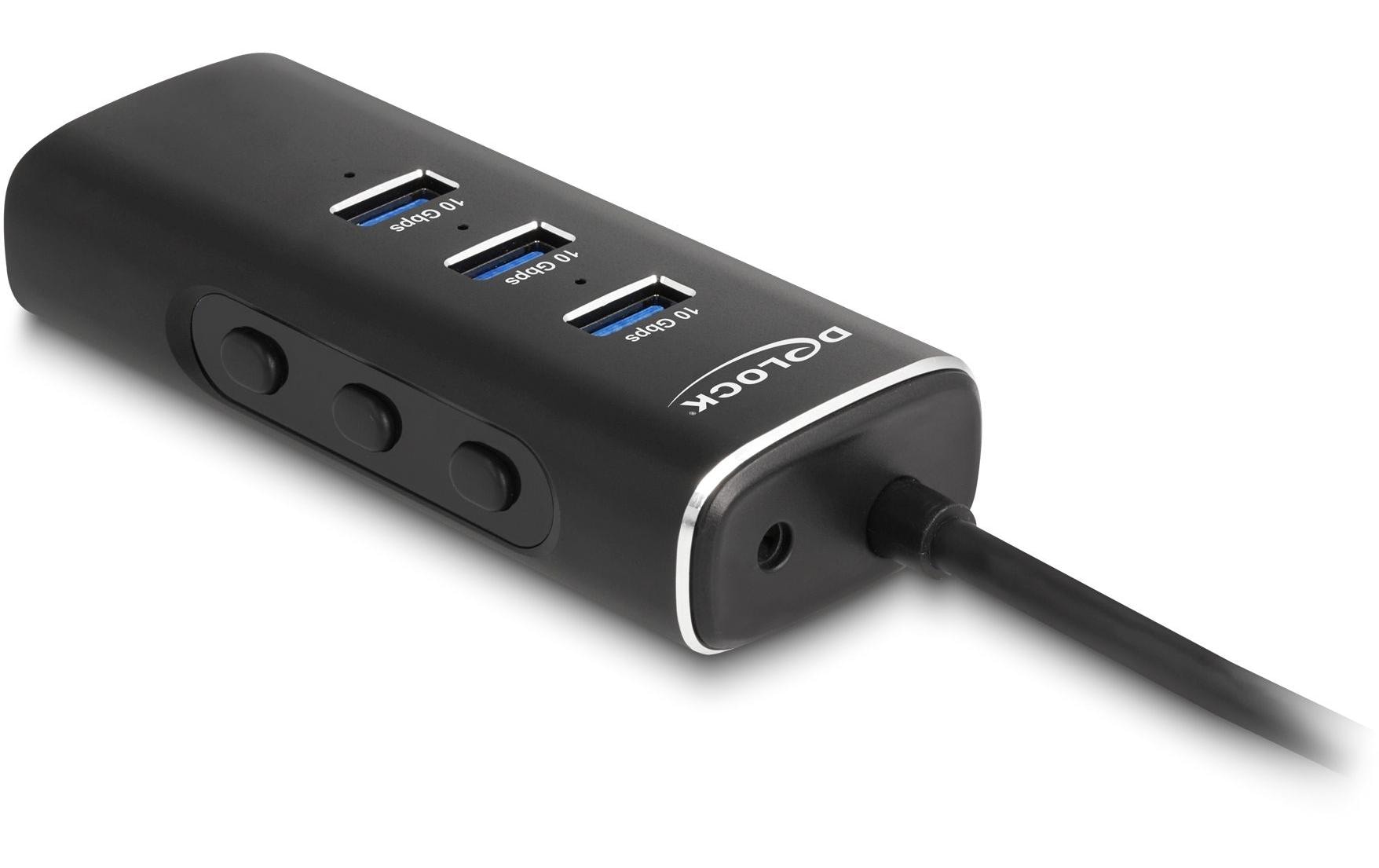 Delock USB-Hub 3x USB A/1x USB C 10Gbps und 1x mircoSD/SD