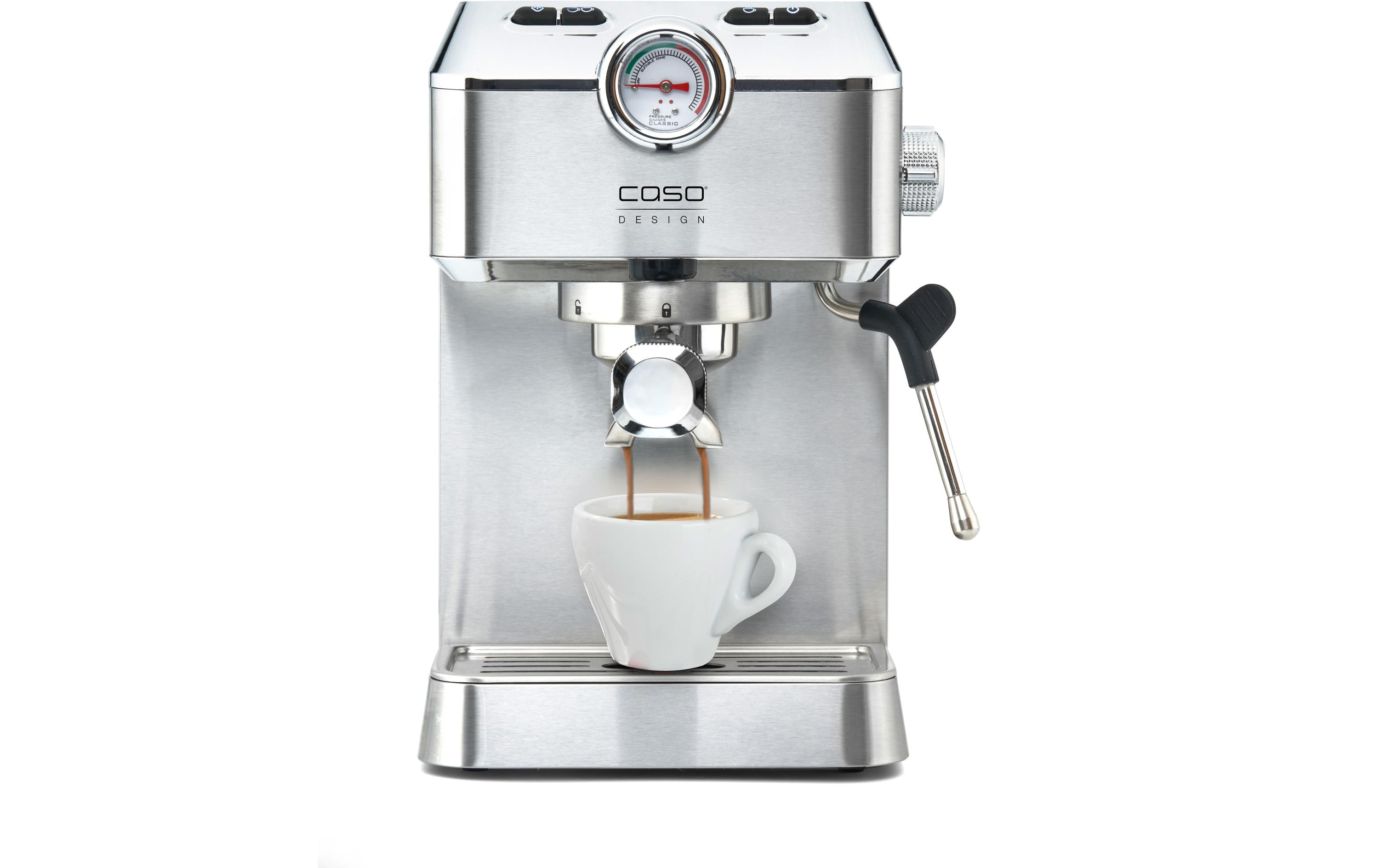 Caso Siebträgermaschine Espresso Gourmet Silber