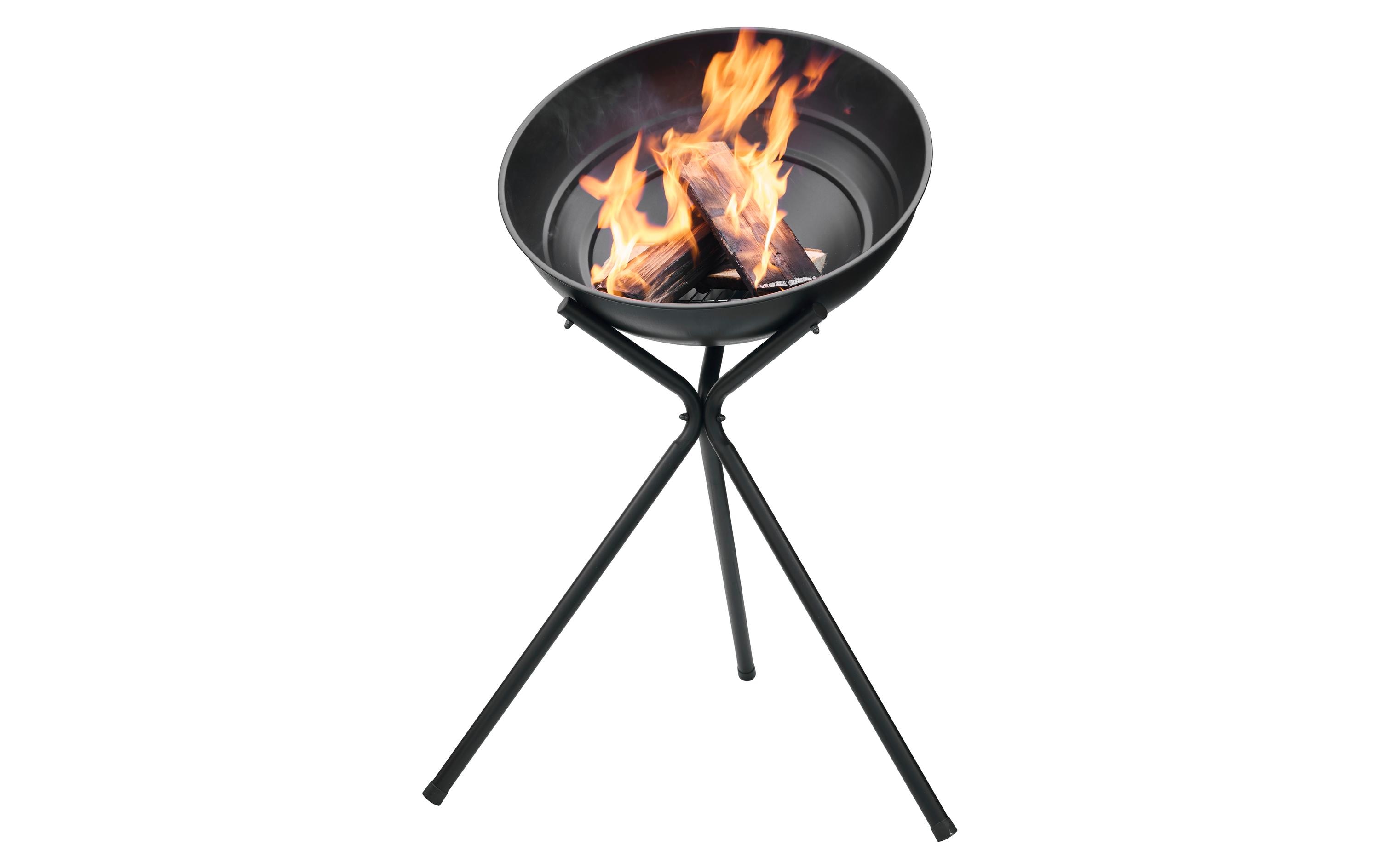 Dangrill Feuerschale mit Ständer, Ø 57 cm, Schwarz