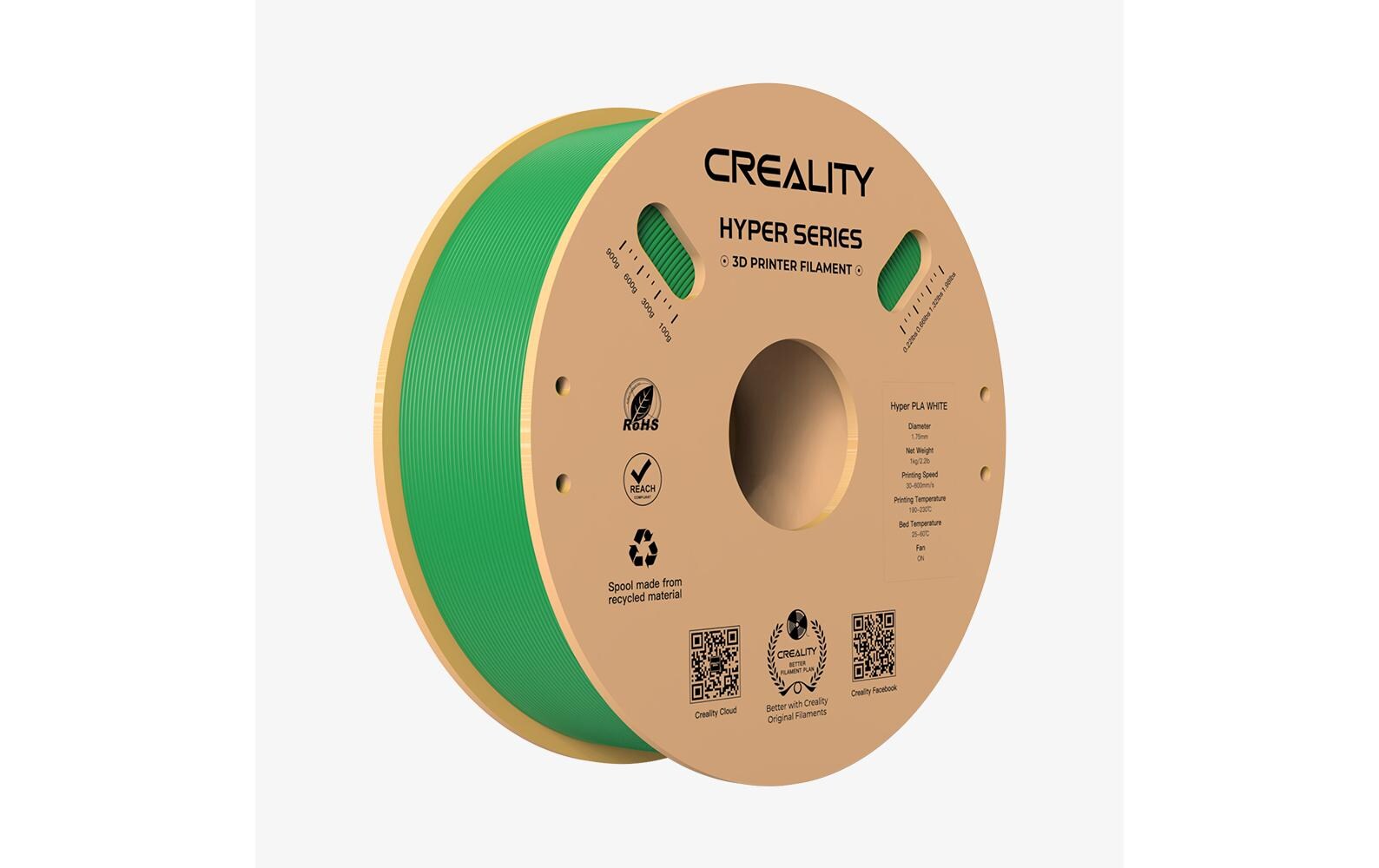 Creality Filament PLA Hyper, Grün, 1.75 mm, 1 kg