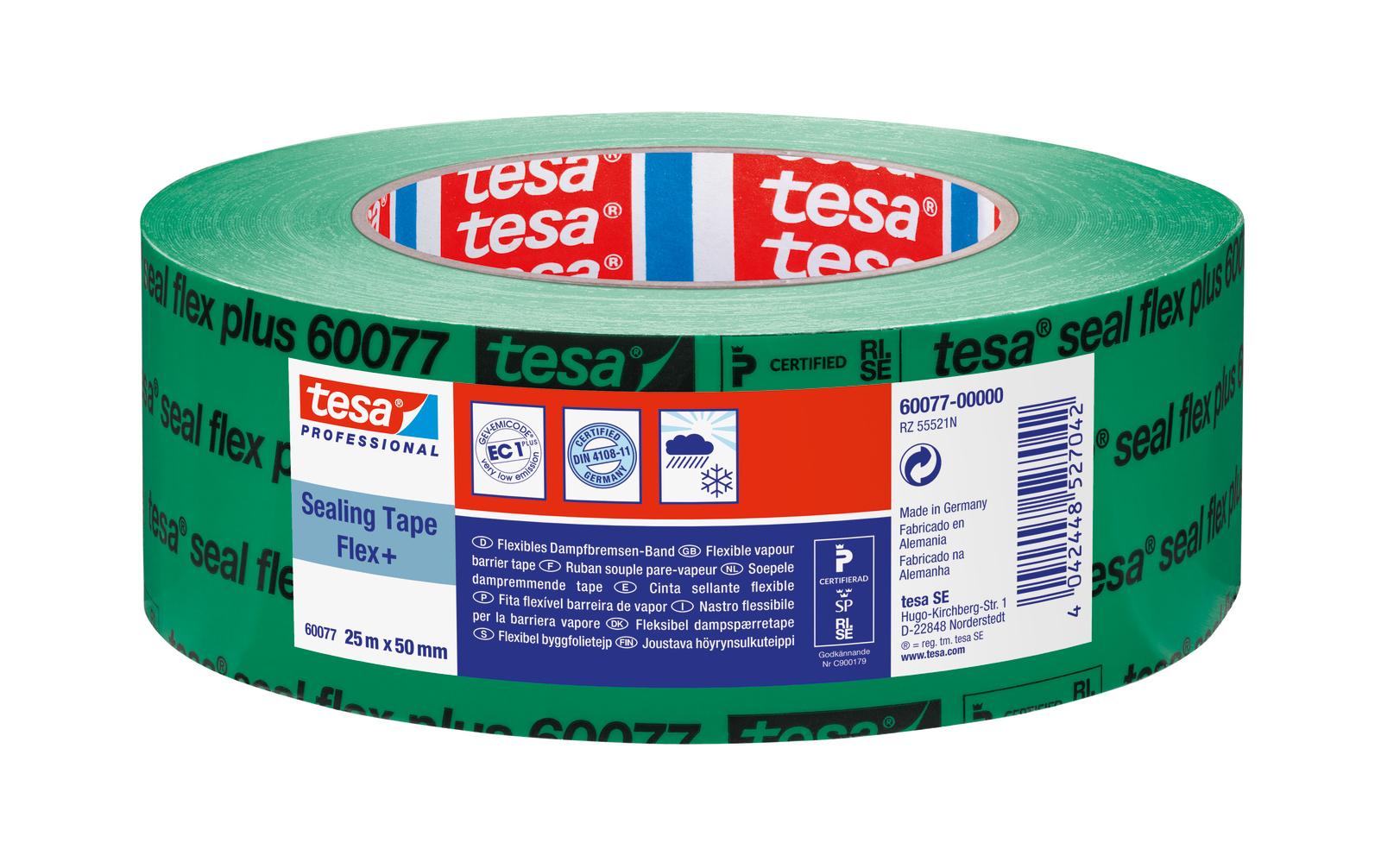 tesa Dichtungsband Professional 60077, 2.5 m x 19 mm