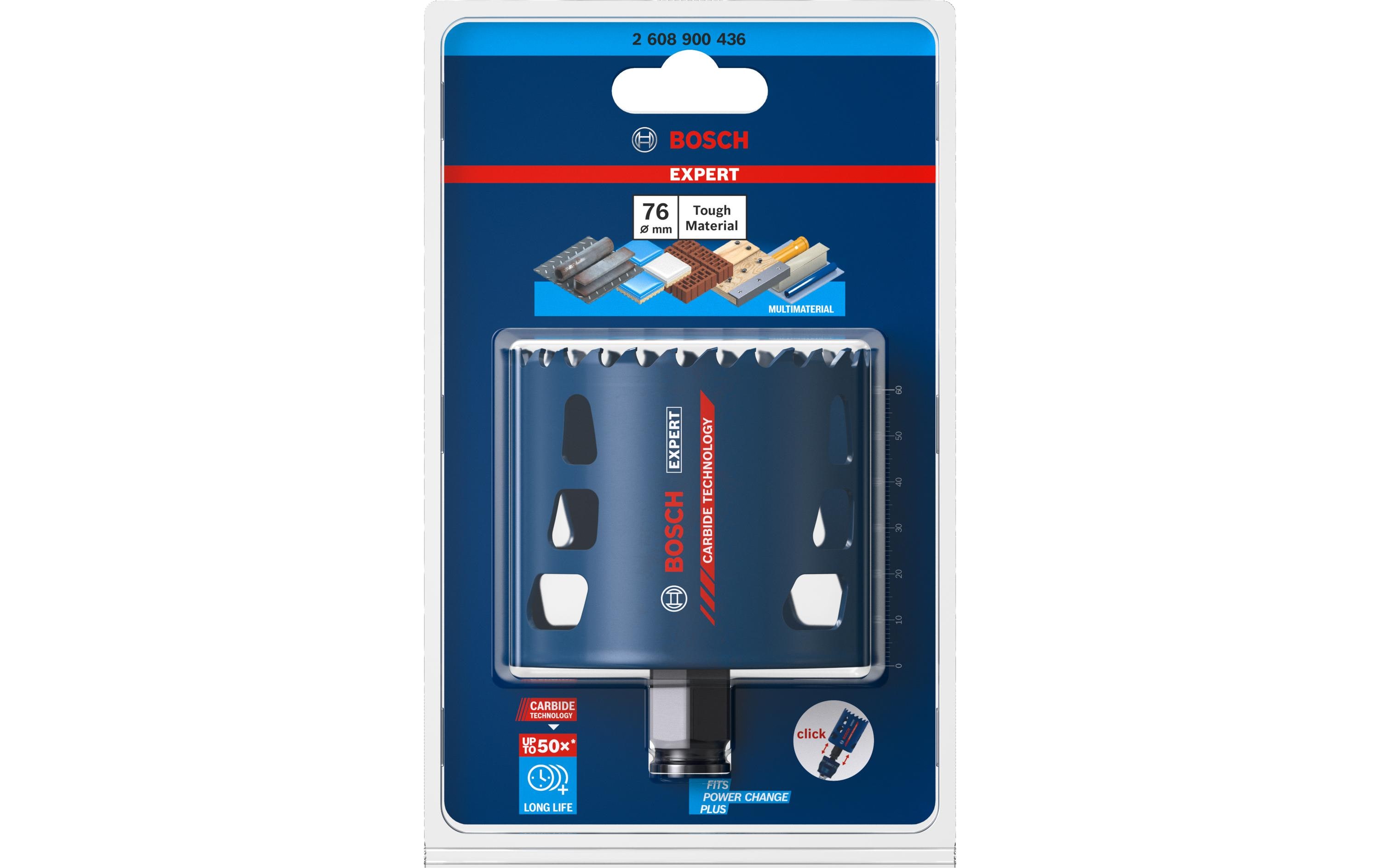 Bosch Professional Lochsäge EXPERT Tough Material, 76 x 60 mm