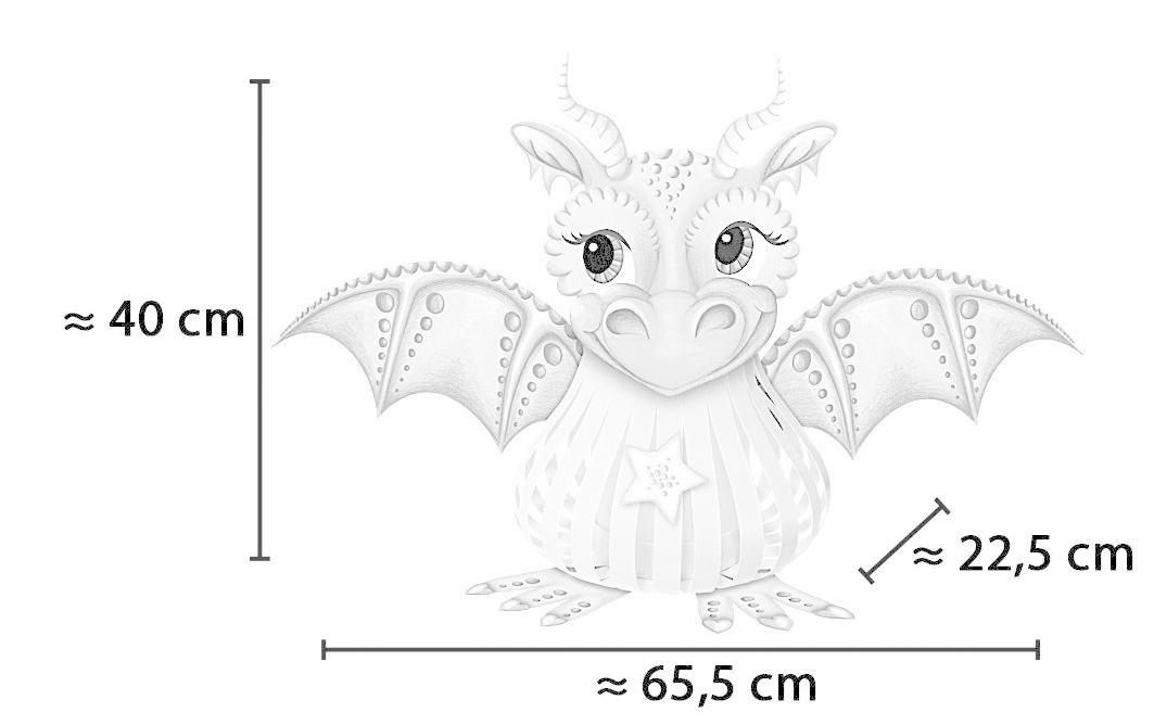 URSUS Laternen-Bastelset 1 Stück, Drachenlady