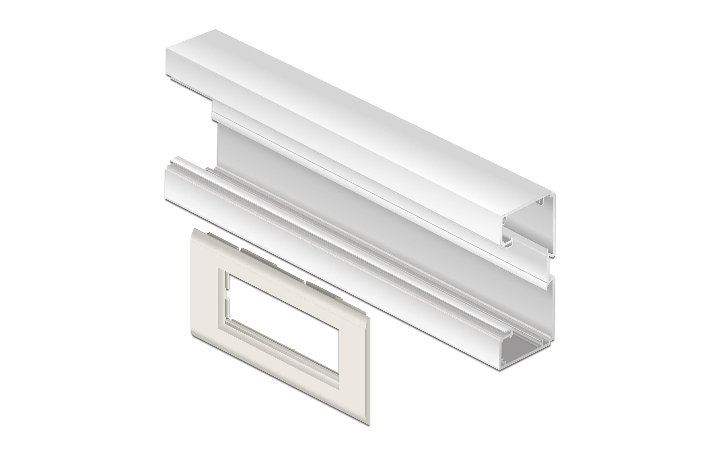 Delock Easy 45 Modulträger für Geräteeinbaukanal 130 x 80 mm