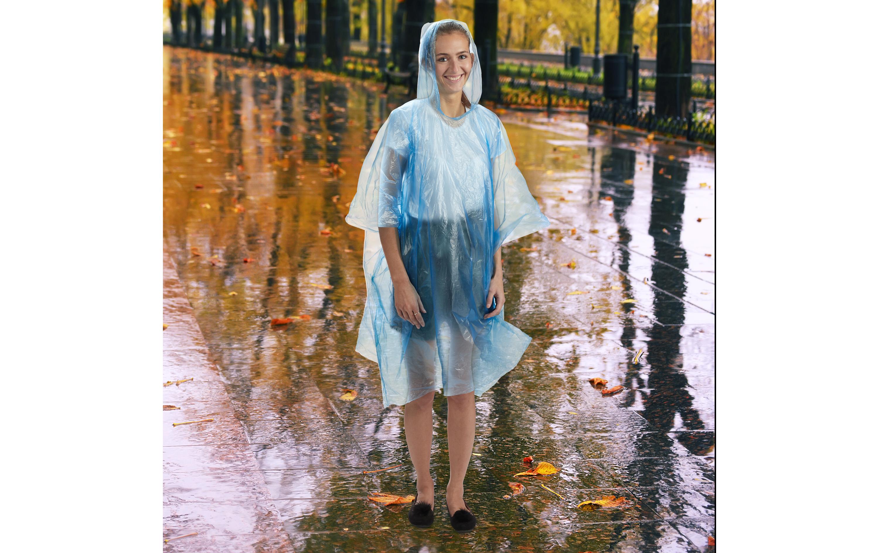 relaxdays Regenponcho 20 Stück, Transparent