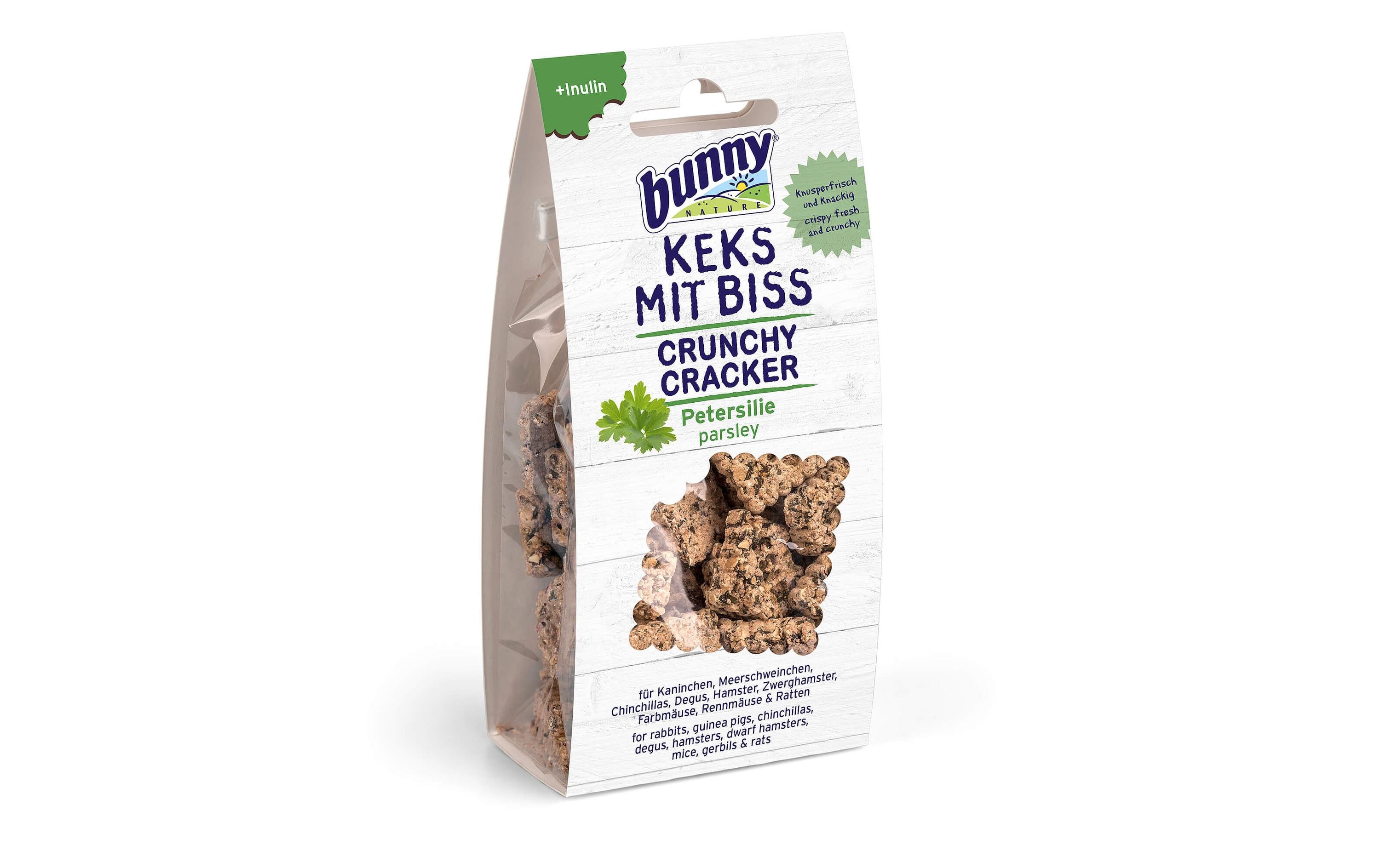 Bunny Nature Crunchy Cracker Keks mit Biss Petersilie, 50 g