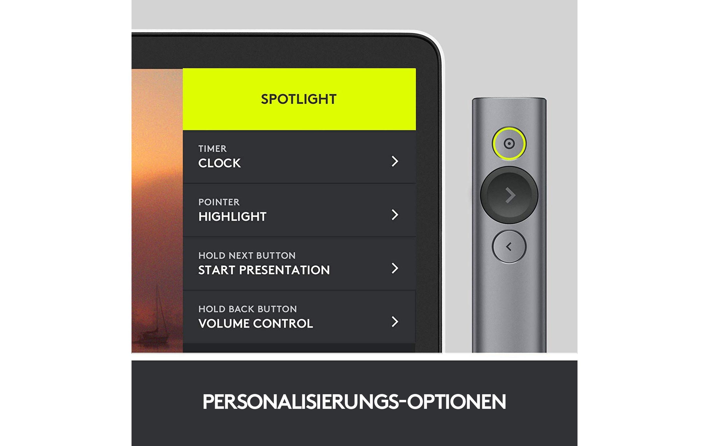 Logitech Presenter Spotlight Schiefergrau