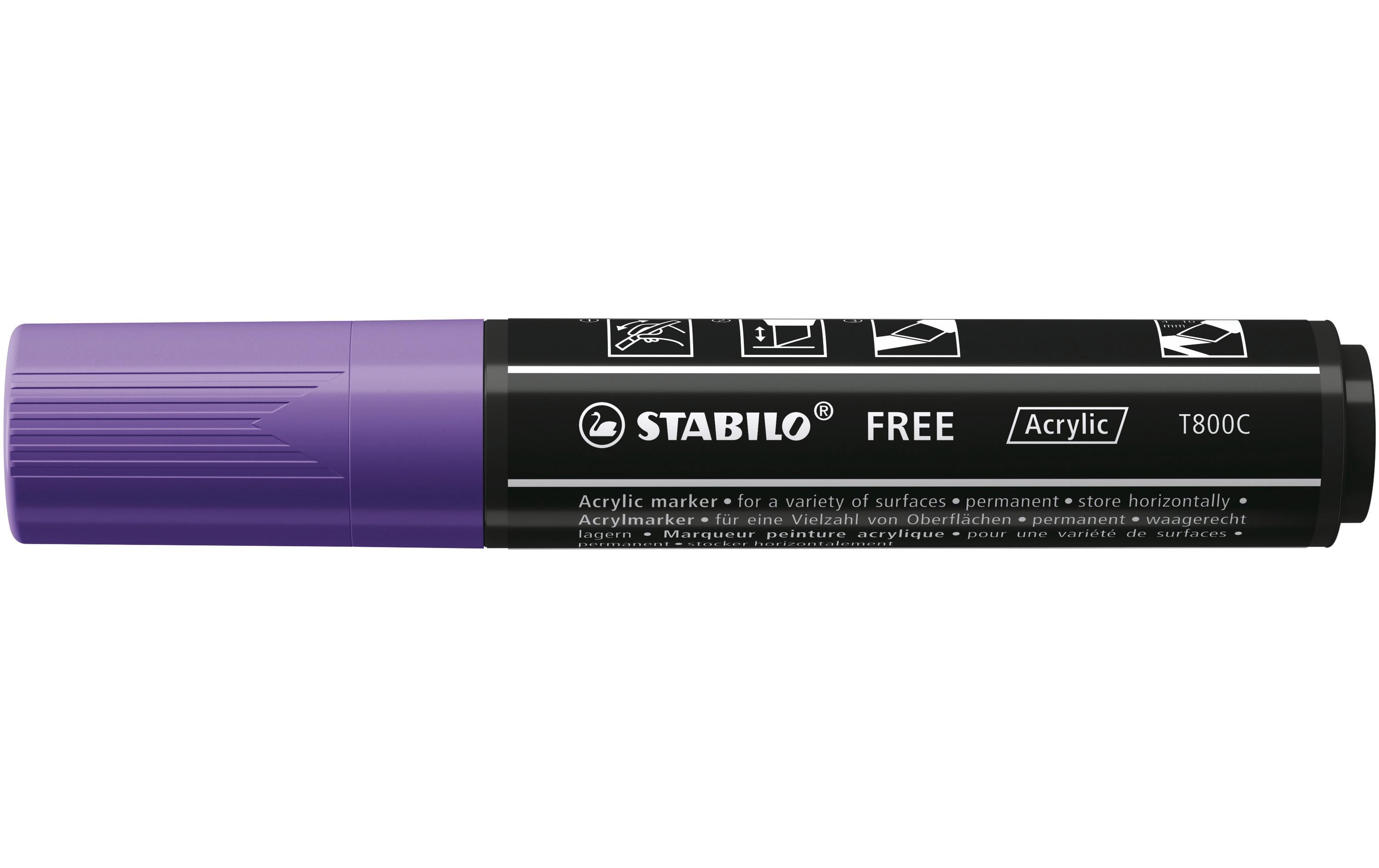 STABILO Acrylmarker Free Acrylic T800C Violett