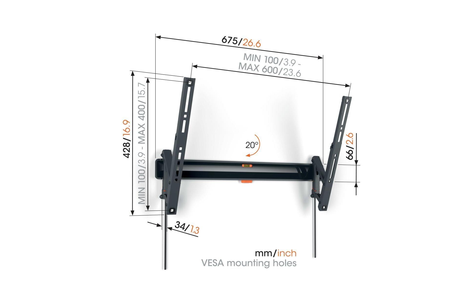 Vogel's Wandhalterung TVM 3615 Schwarz