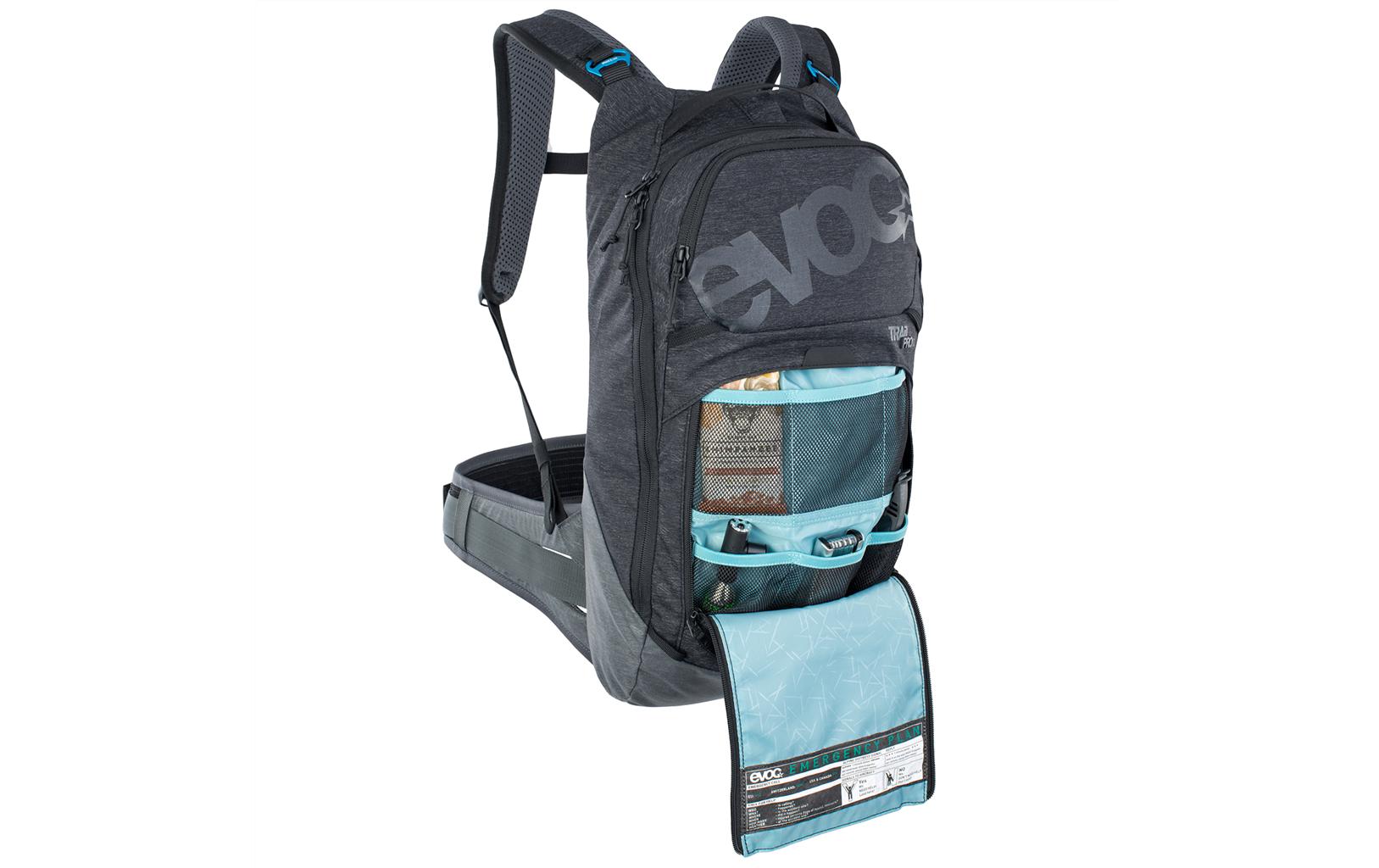 evoc Rucksack Trail Pro 10 l, Black/Carbon Grey