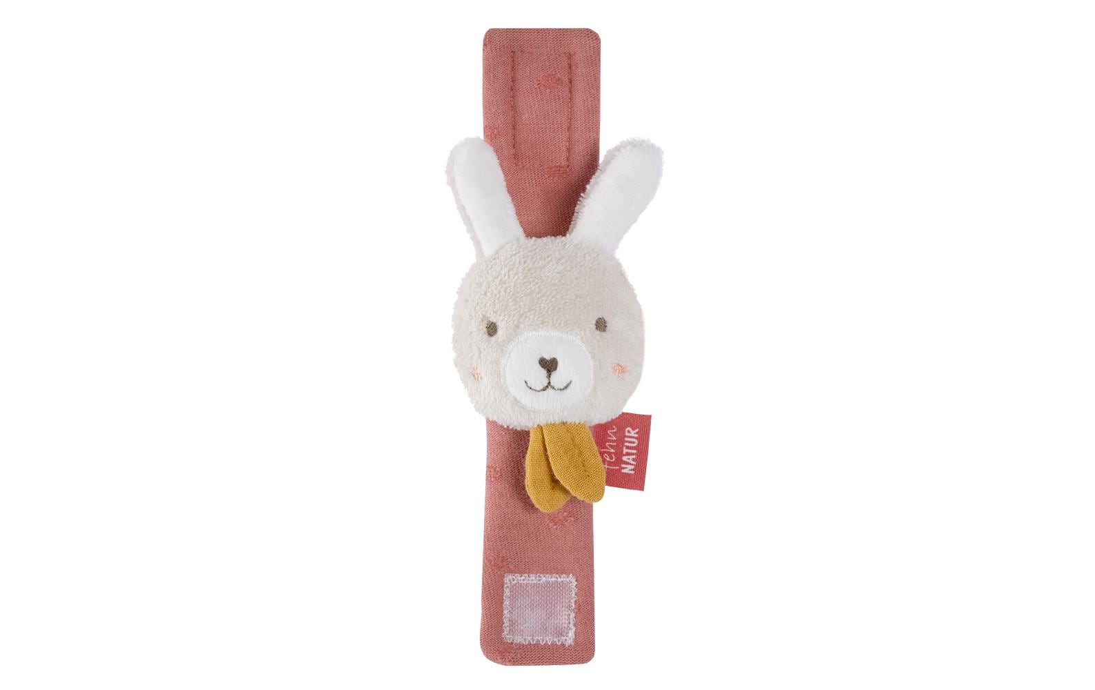 fehn Rassel Armband Natur Hase