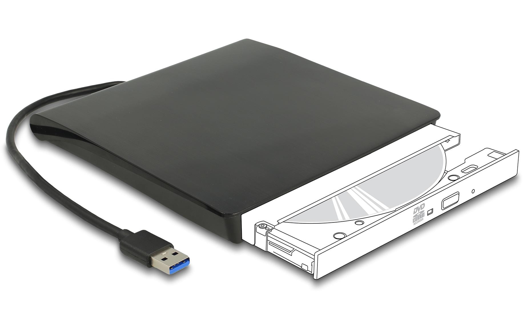 Delock Externes Gehäuse USB Typ-A - 5.25 Slim SATA Laufwerke