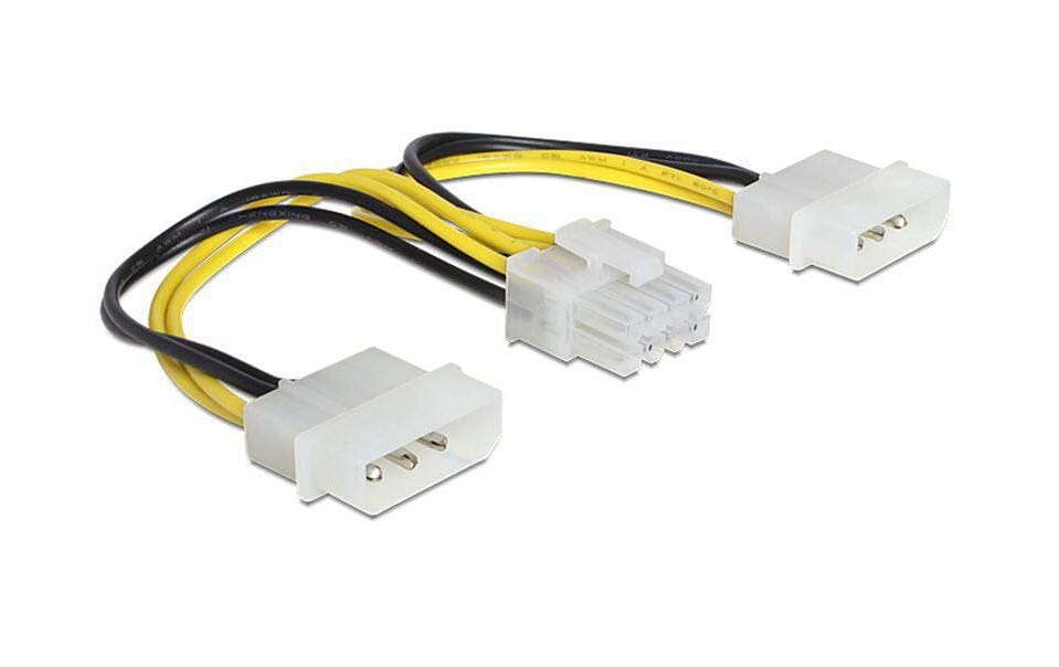 Delock Stromkabel 8Pin EPS - 2x Molex 15 cm