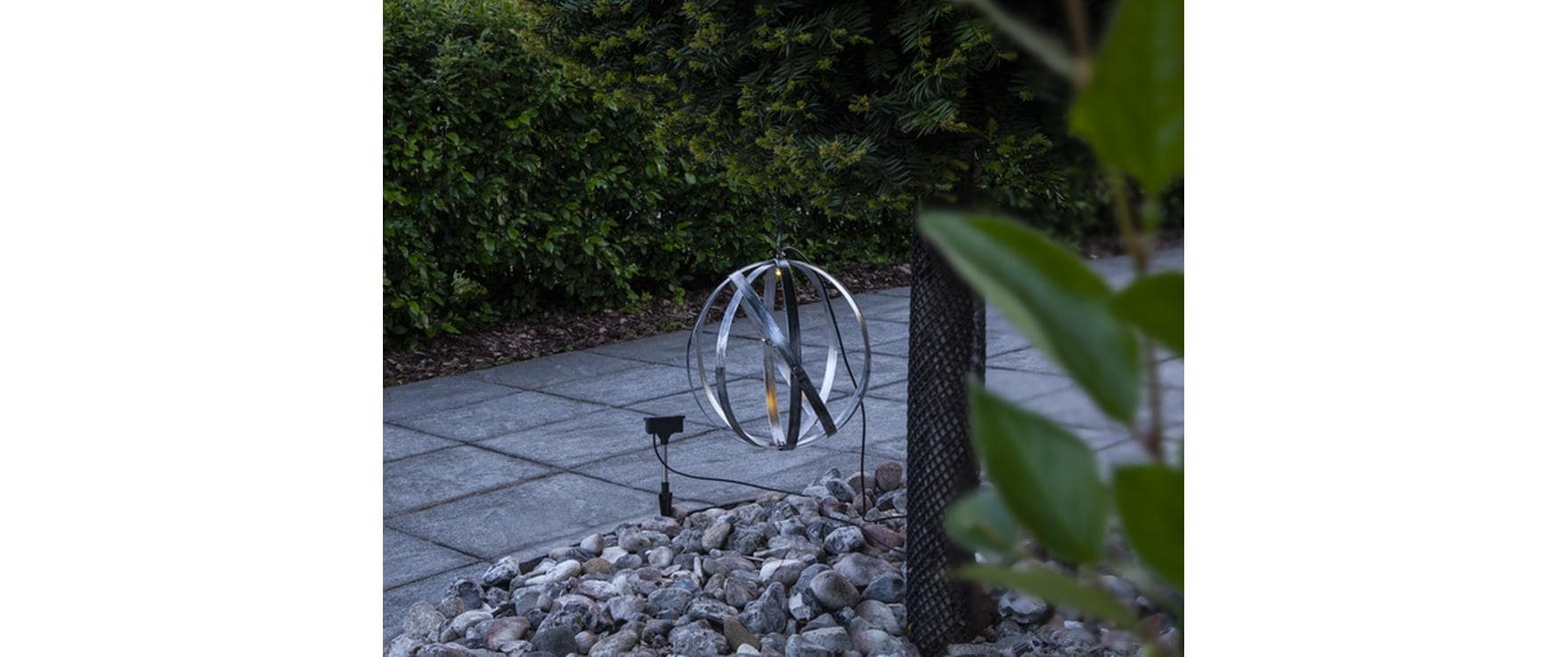 Star Trading Gartenlicht Solar Astri, Ø 25 cm, Silber