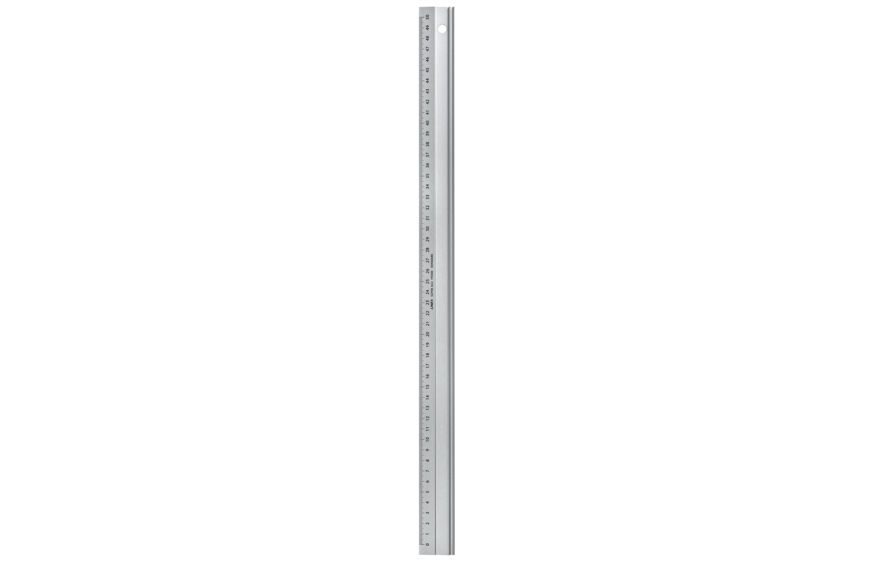 Linex Lineal Facette aus Aluminium, 50 cm