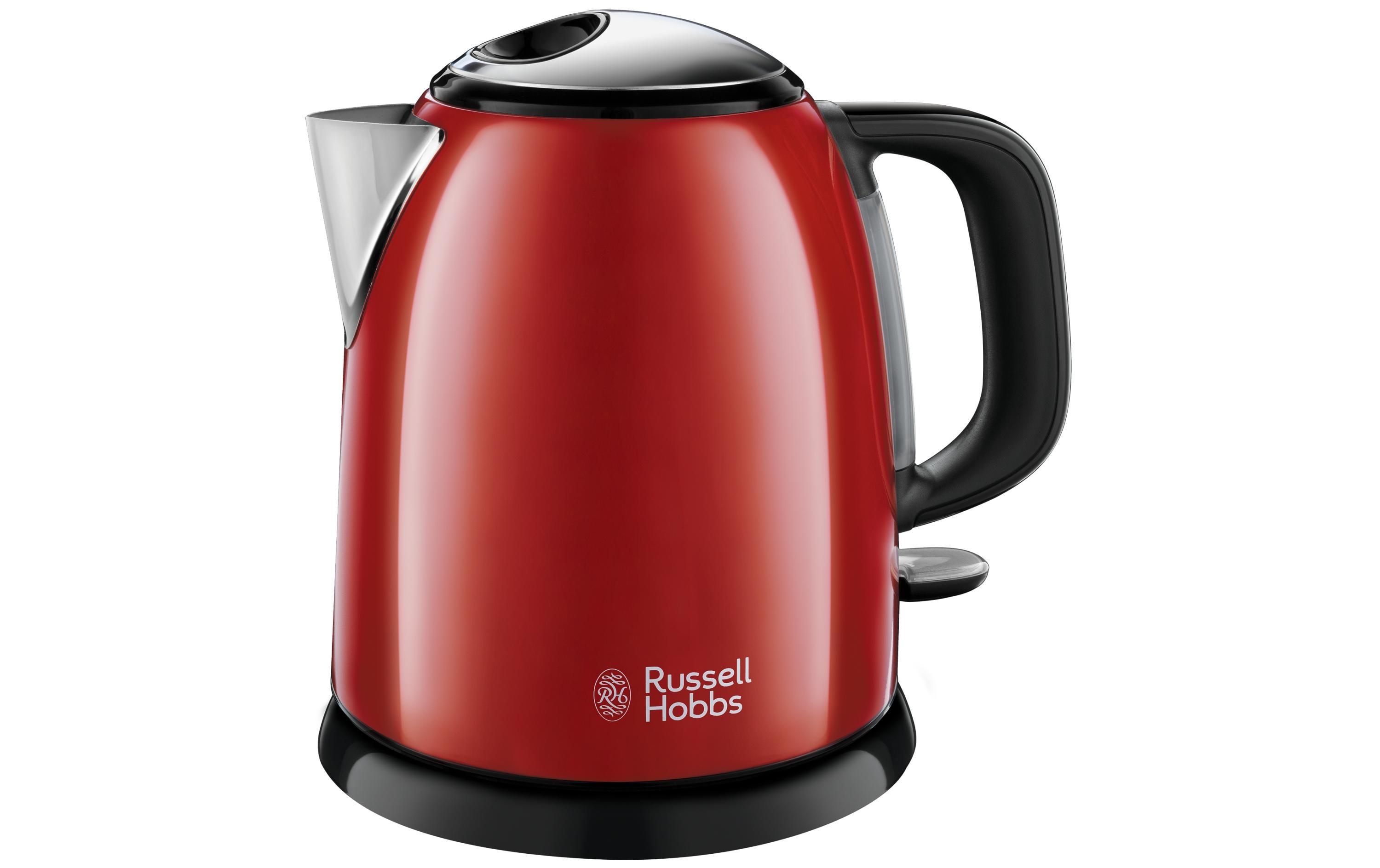 Russell Hobbs Wasserkocher 24992-70 Colours Plus 1 l, Rot/Schwarz