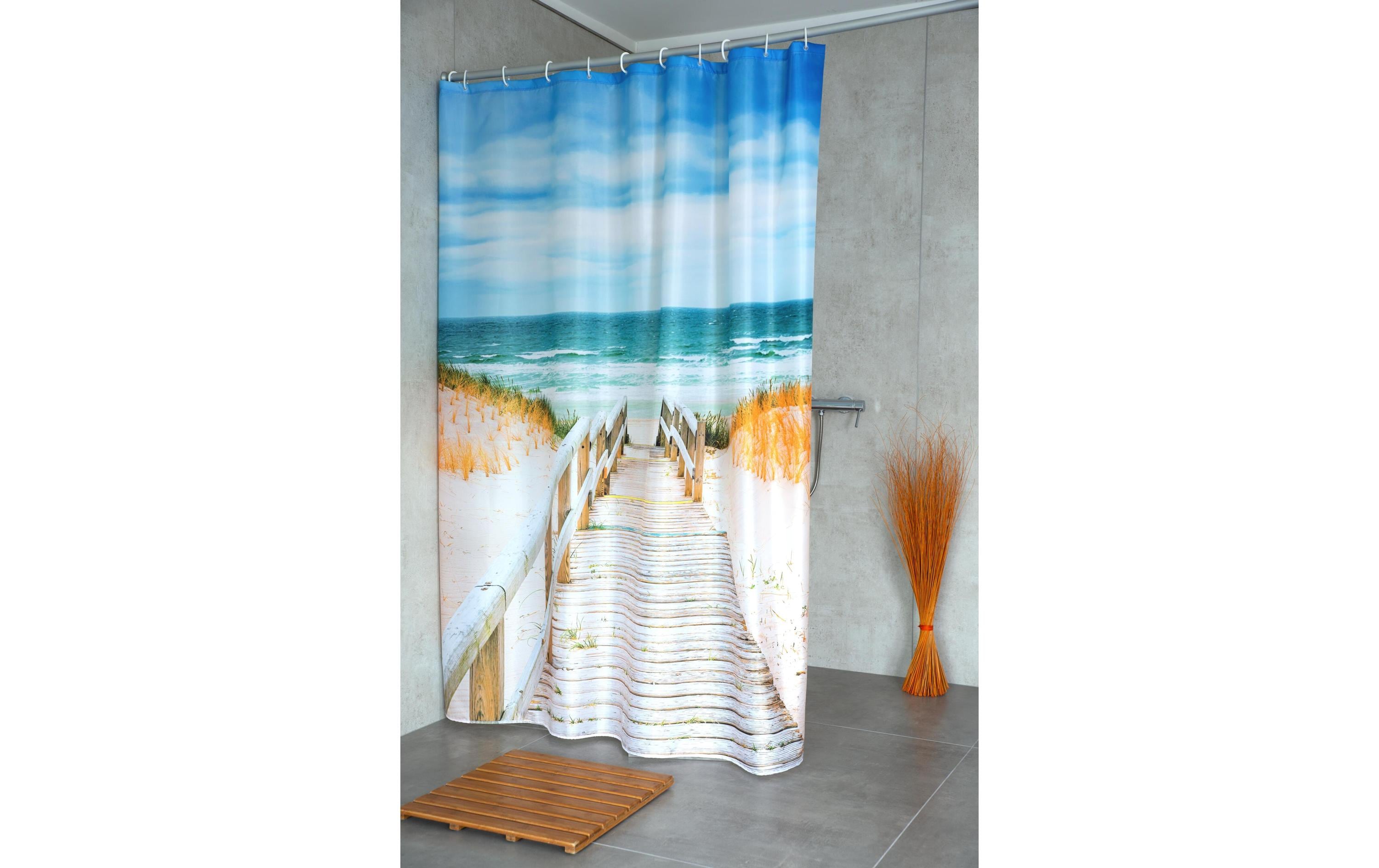 Ridder Duschvorhang Nordsee 180 x 200 cm, Mehrfarbig