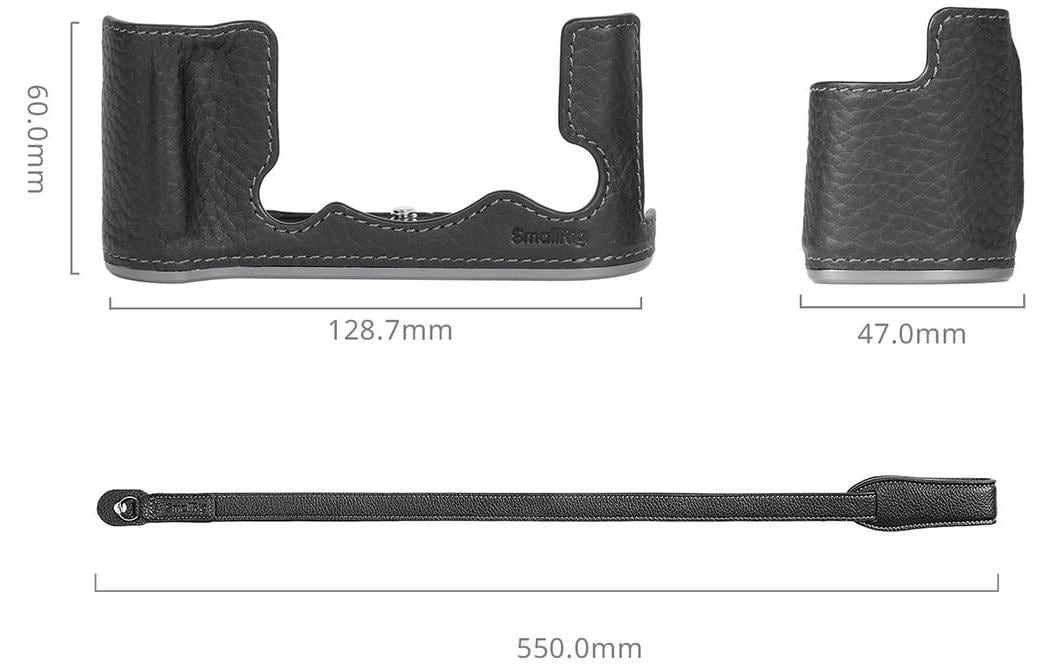 Smallrig Leder-Halbtaschen-Kit für FUJIFILM X-T50 Schwarz