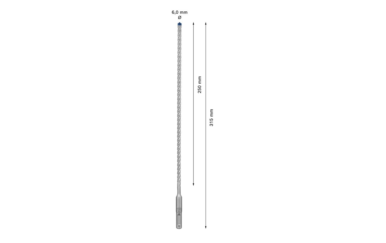 Bosch Professional Hammerbohrer EXPERT SDS plus-7X, 6 x 250 x 315 mm