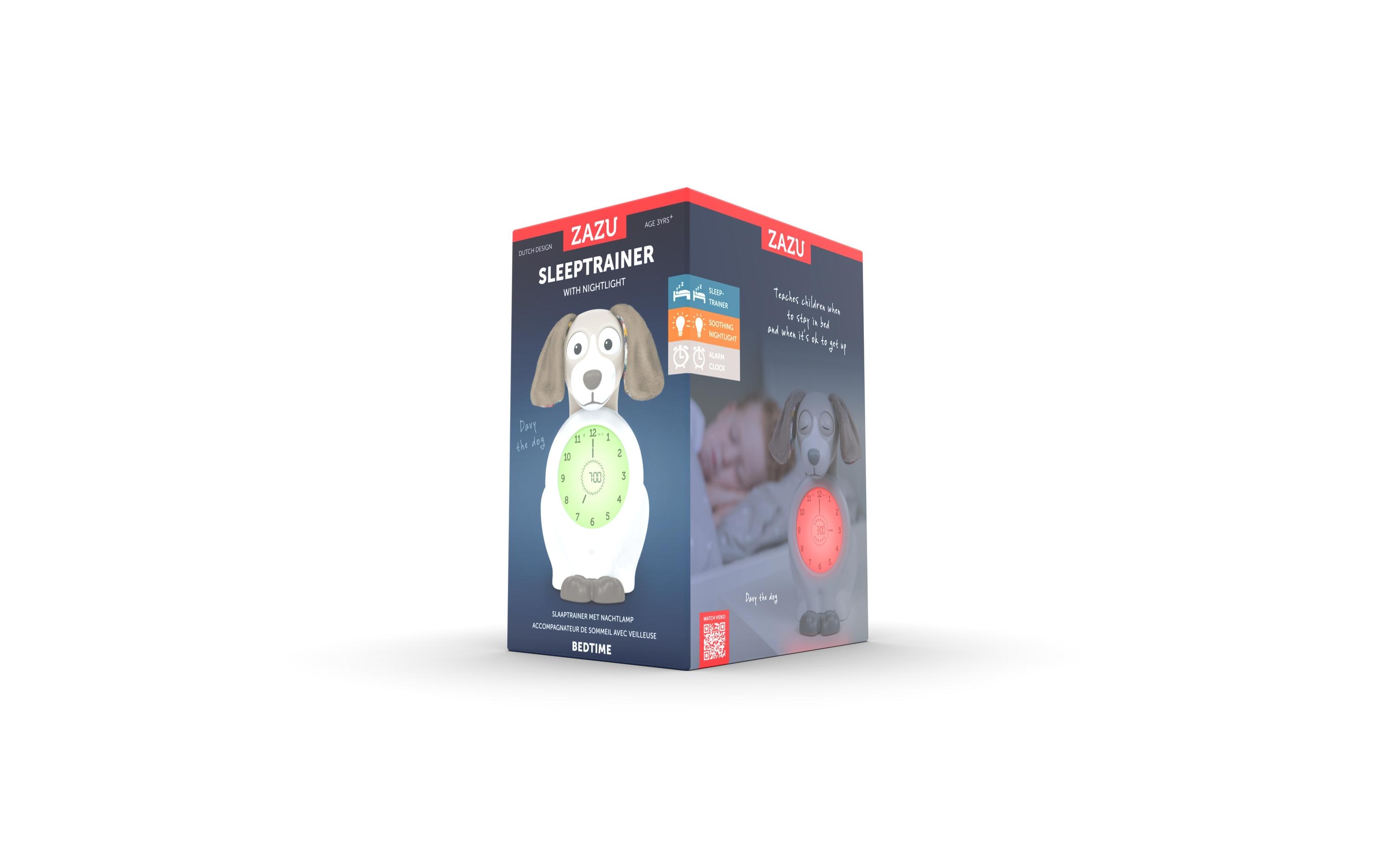 ZaZu Wecker Schlaftrainer Hund Davy taupe