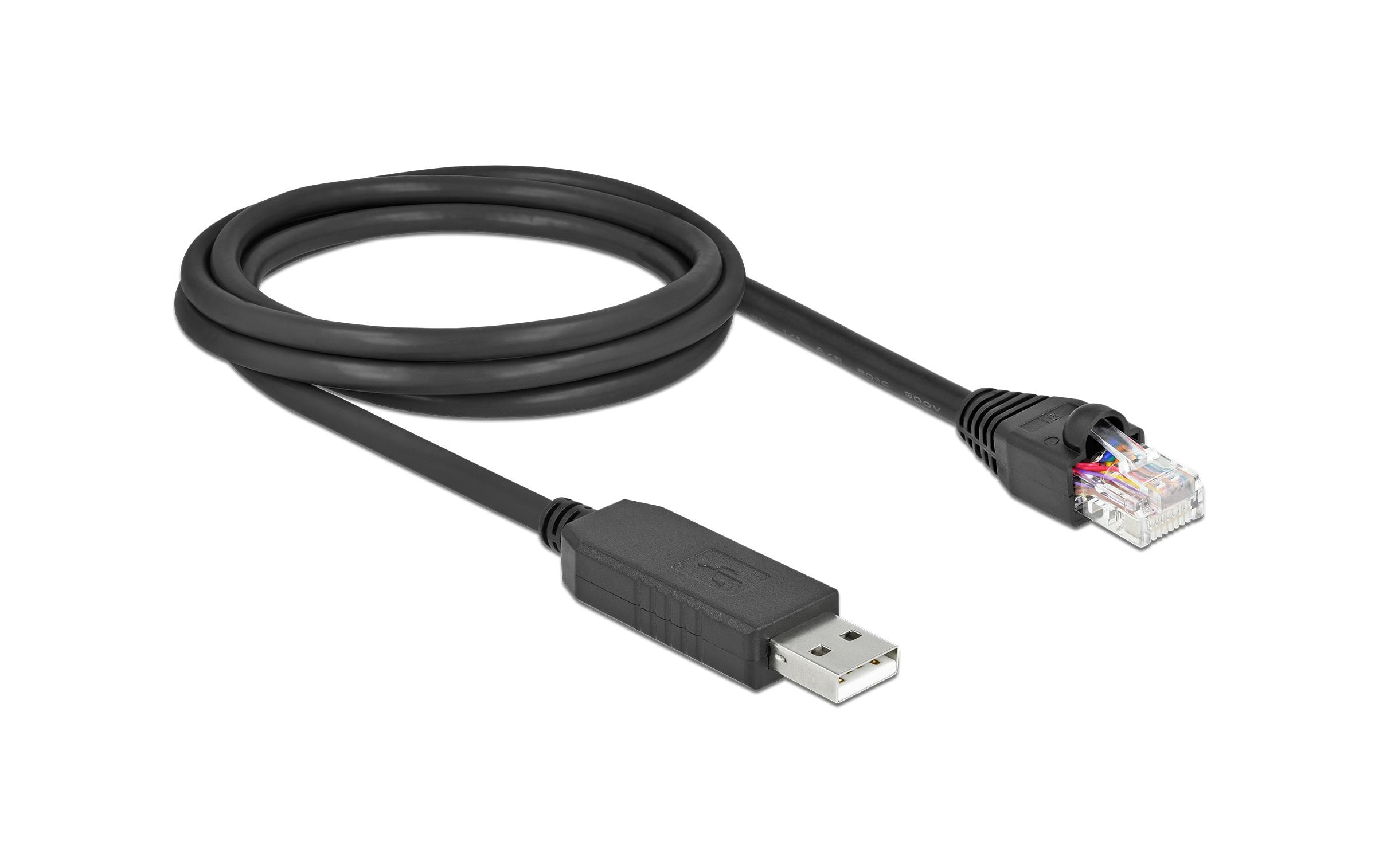 Delock Konsolenkabel USB-A zu RS-232 RJ45, 2 m