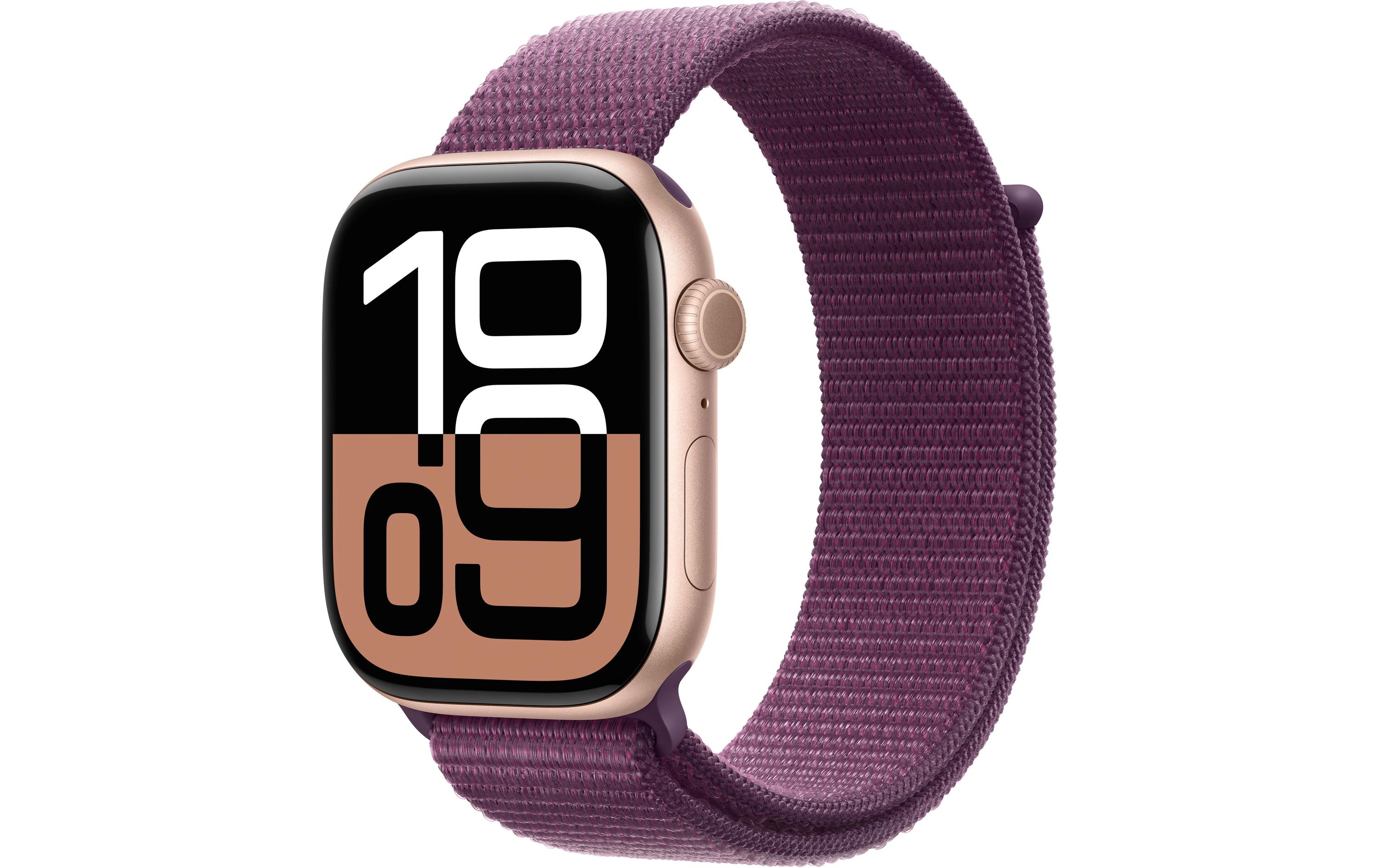 Apple Watch Series 10 46 mm LTE Alu Roségold Loop Plum