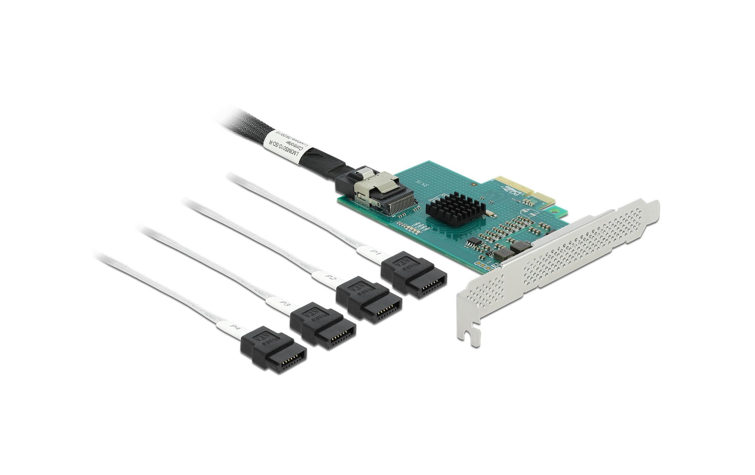 Delock SATA-Controller PCI Express Karte zu 4X SATA 6GB/S RAID