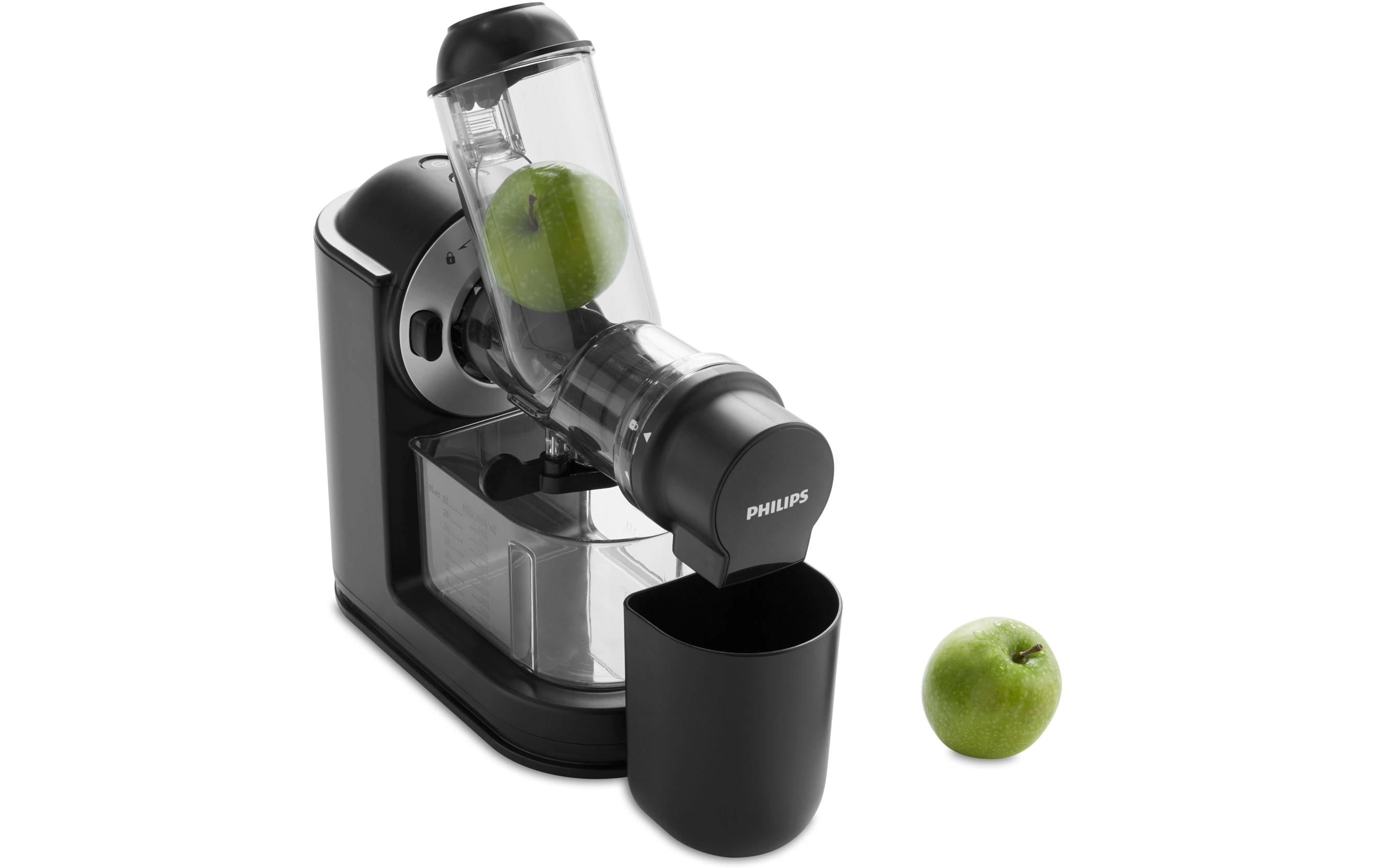 Philips Slow Juicer Viva Collection HR1889/70 Schwarz/Silber