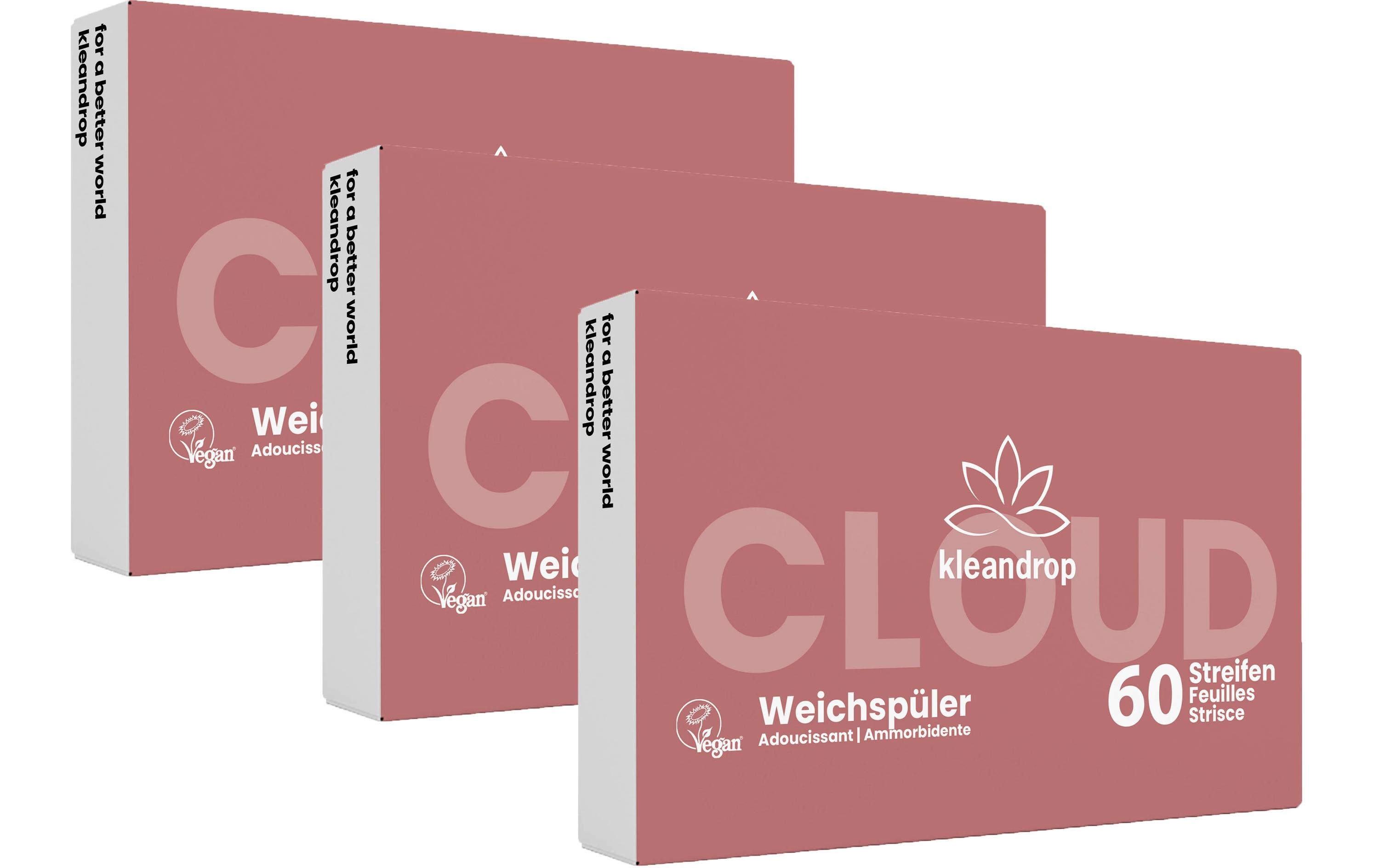 kleandrop Weichspüler Streifen Clouds 3 x 60 Stück