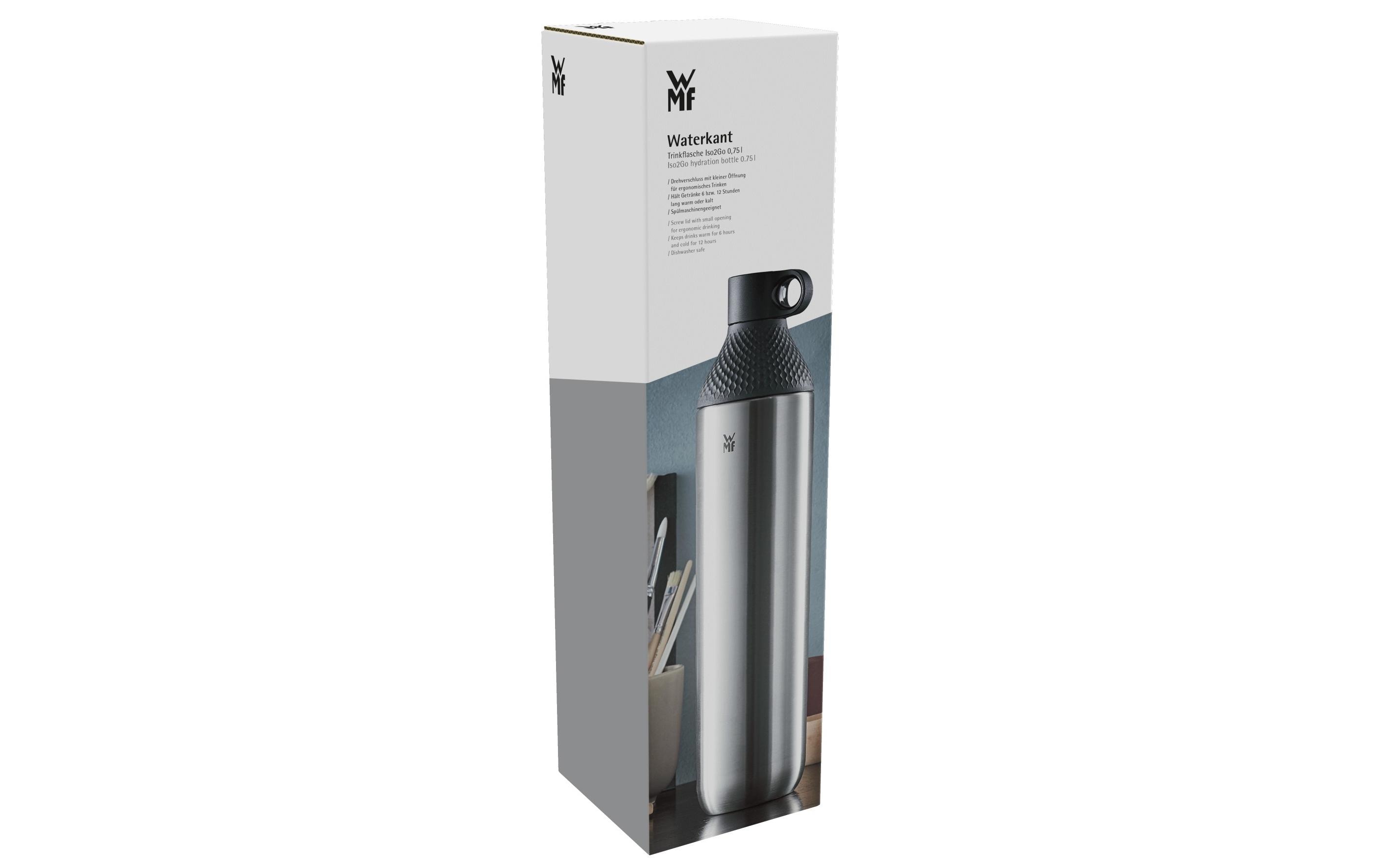 WMF Thermosflasche Iso2Go 750 ml, Schwarz/Silber