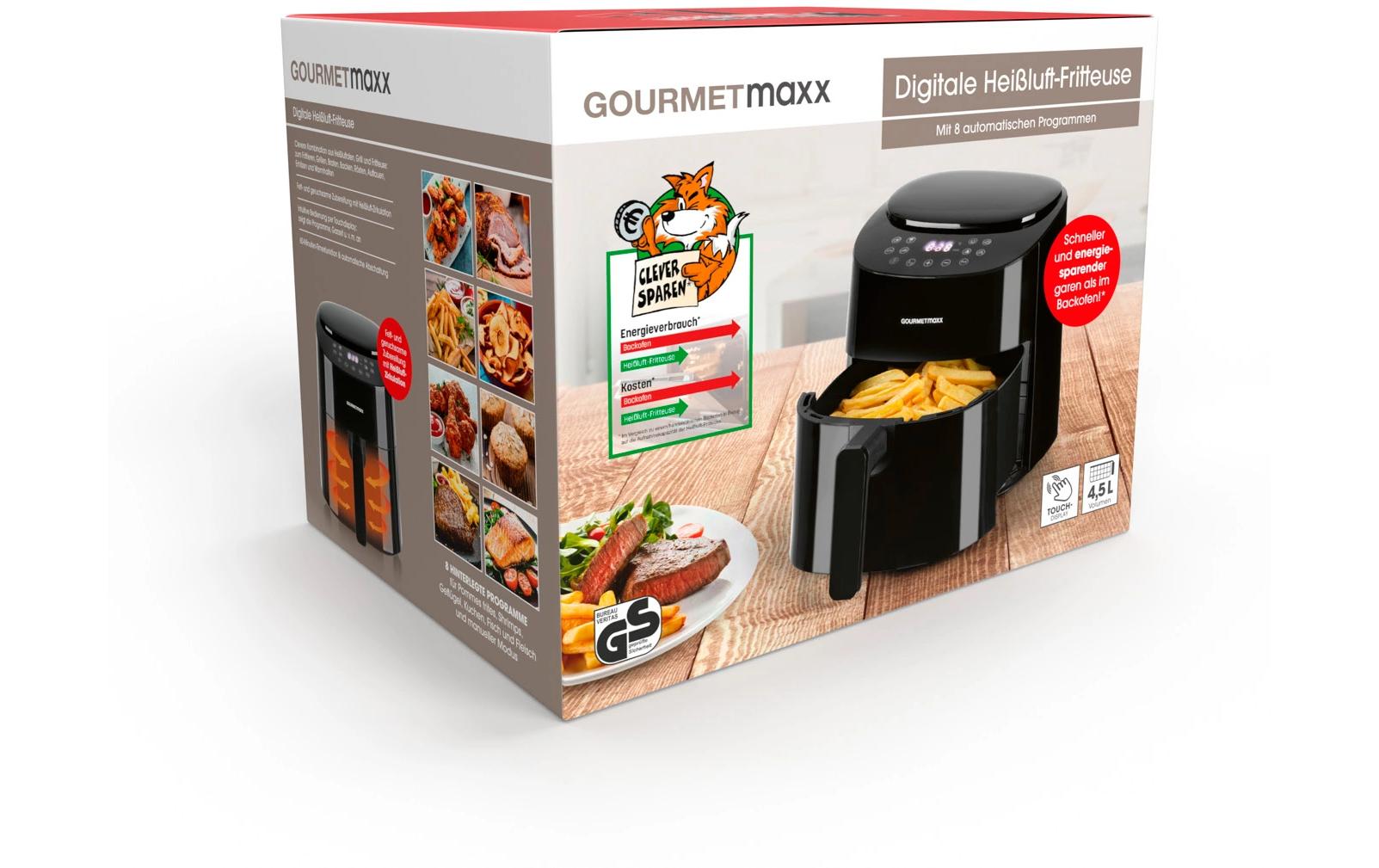 GOURMETmaxx Heissluft-Fritteuse Digital Schwarz