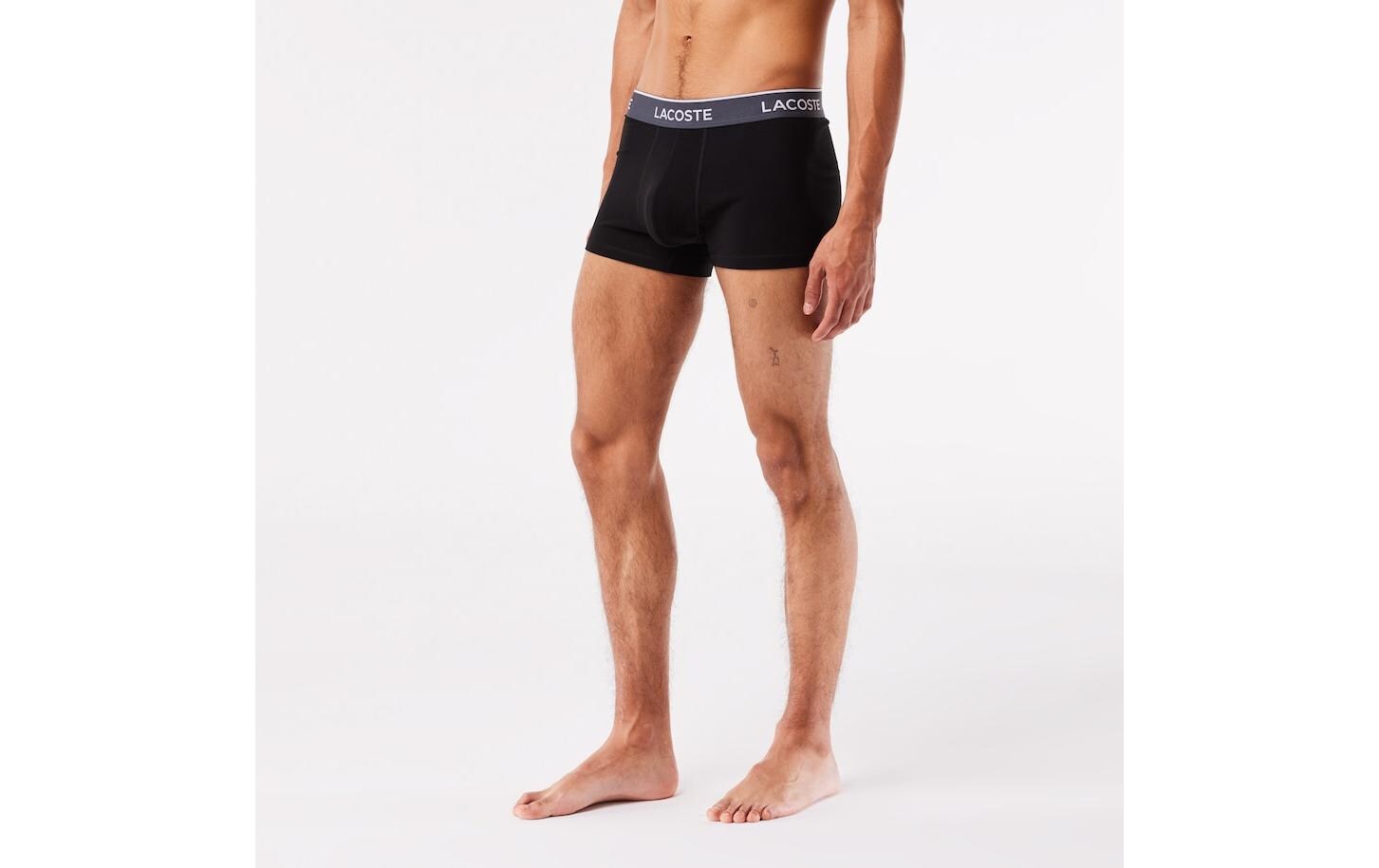 Lacoste Boxershort 3er Pack Dunkelblau/Schwarz, S