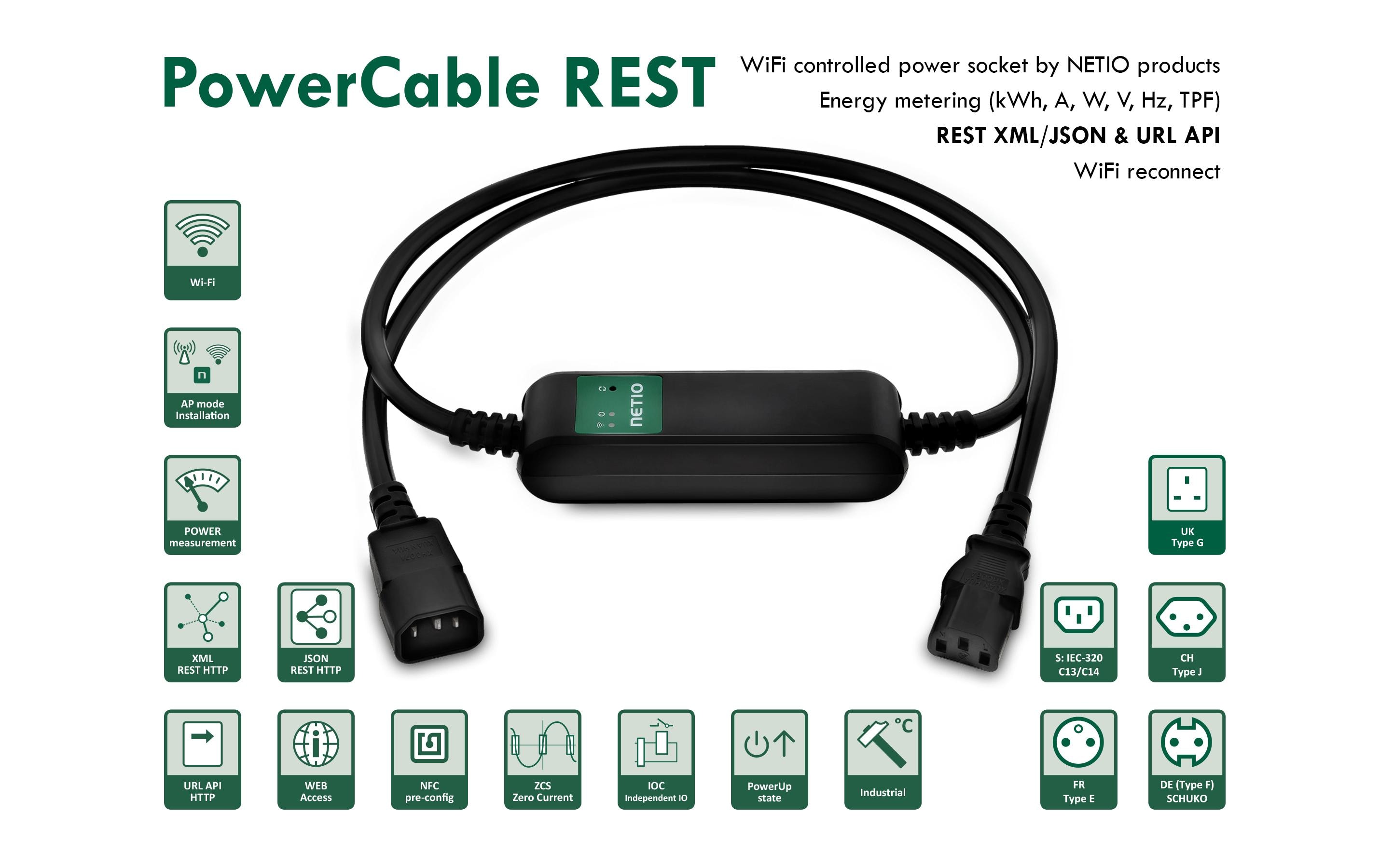 NETIO IP-Schalterkabel NETIO PowerCable REST 101S